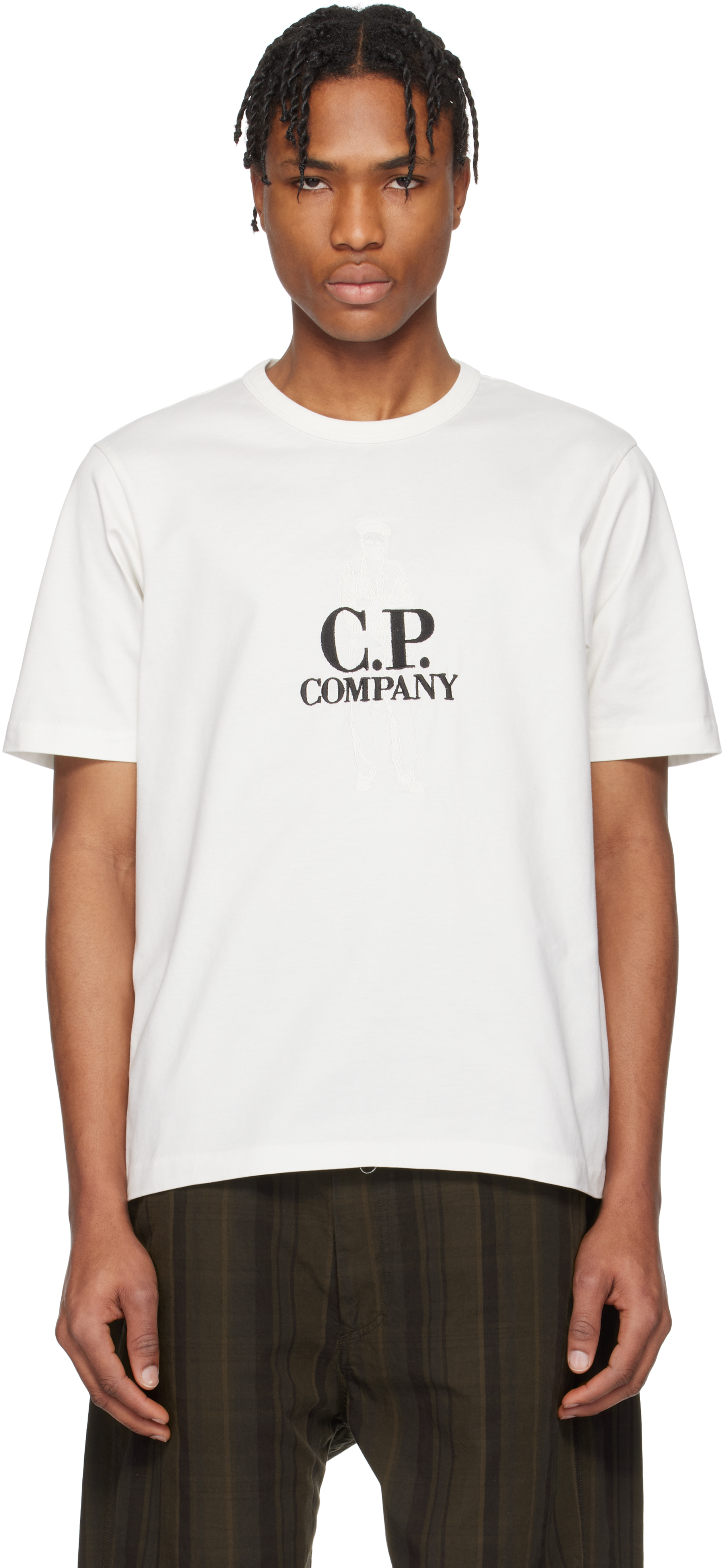 C. P. Company Off-White 30/2 Mercerized Jersey Twisted British Sailor T-shirt