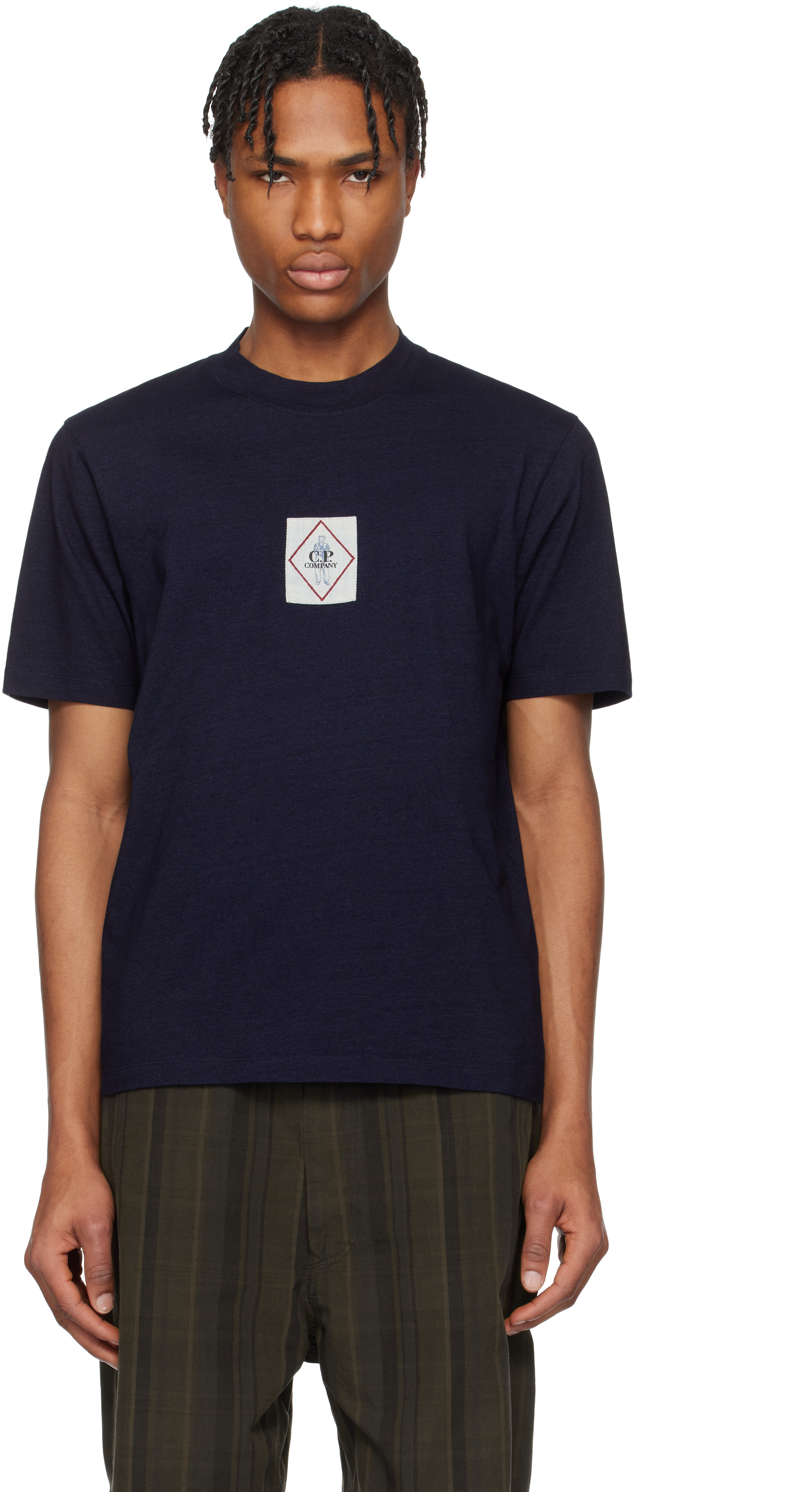 C. P. Company Blue Jersey Logo T-Shirt