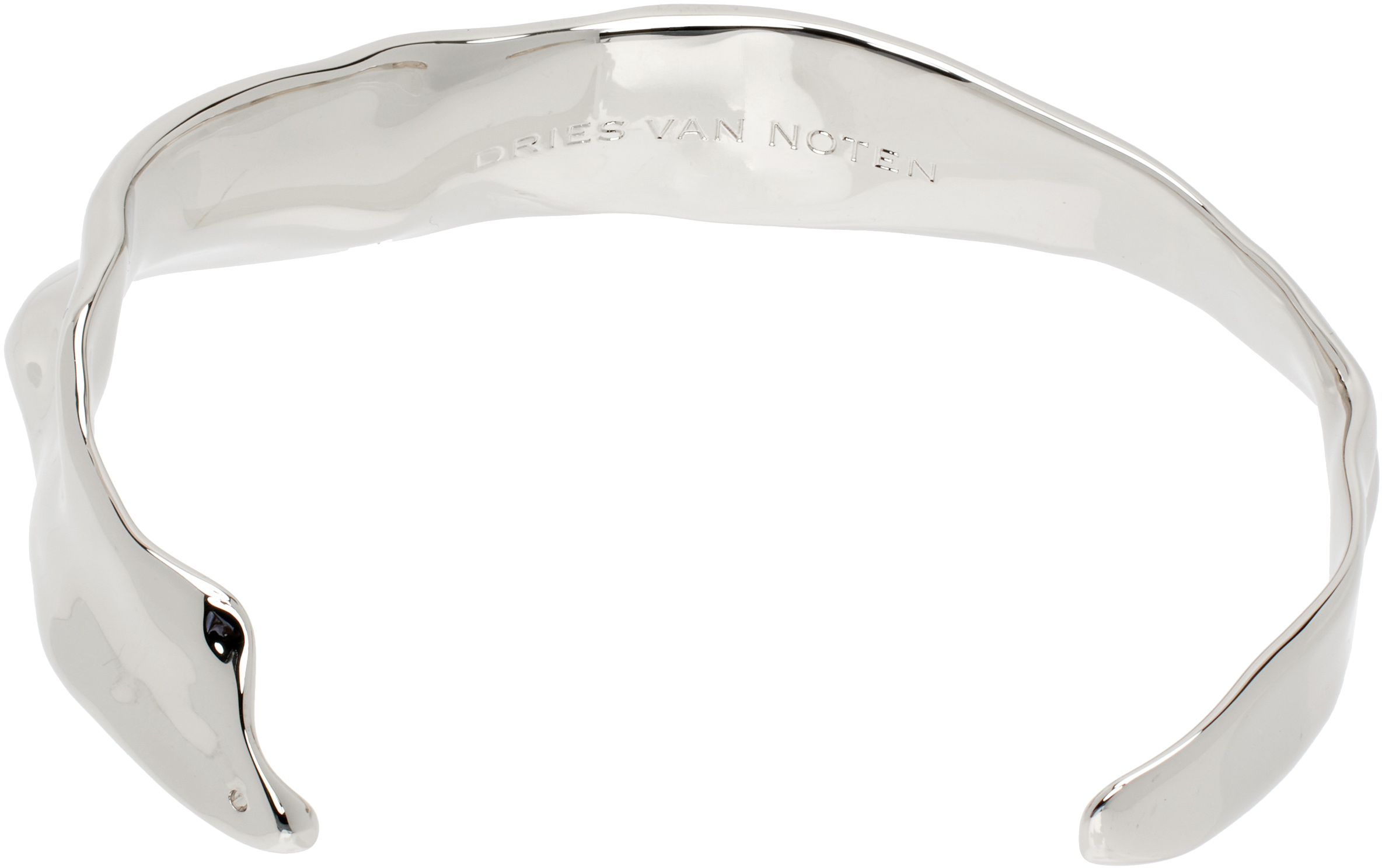 Dries Van Noten Silver Brass Bracelet In 952 Silver
