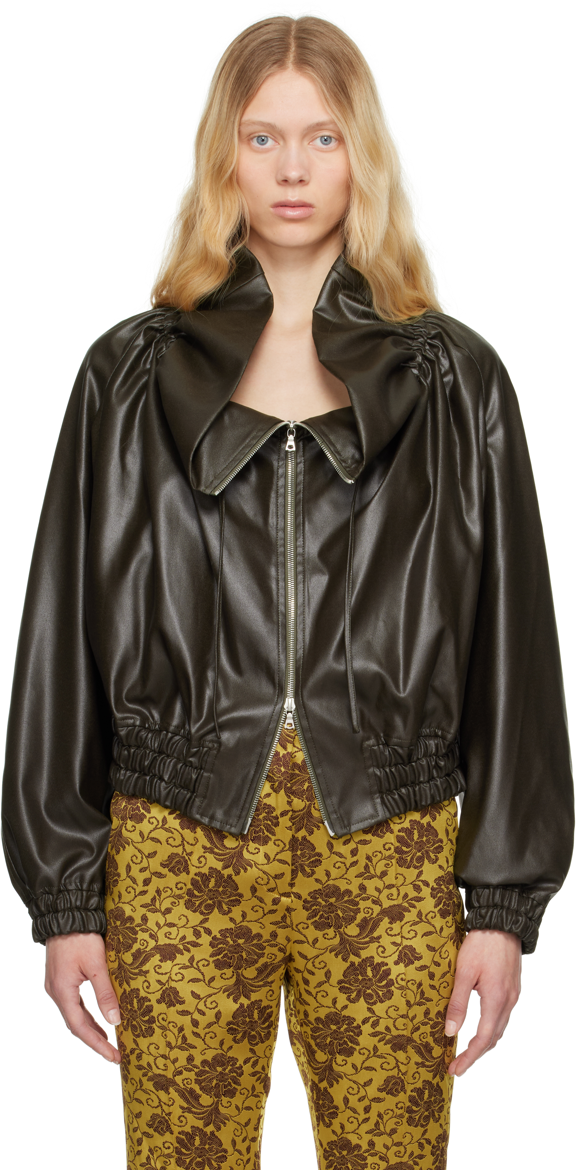 【送料&関税込】Dries Van Noten Blouson Cocoon Jacket Cocoon Blouson in Taupe