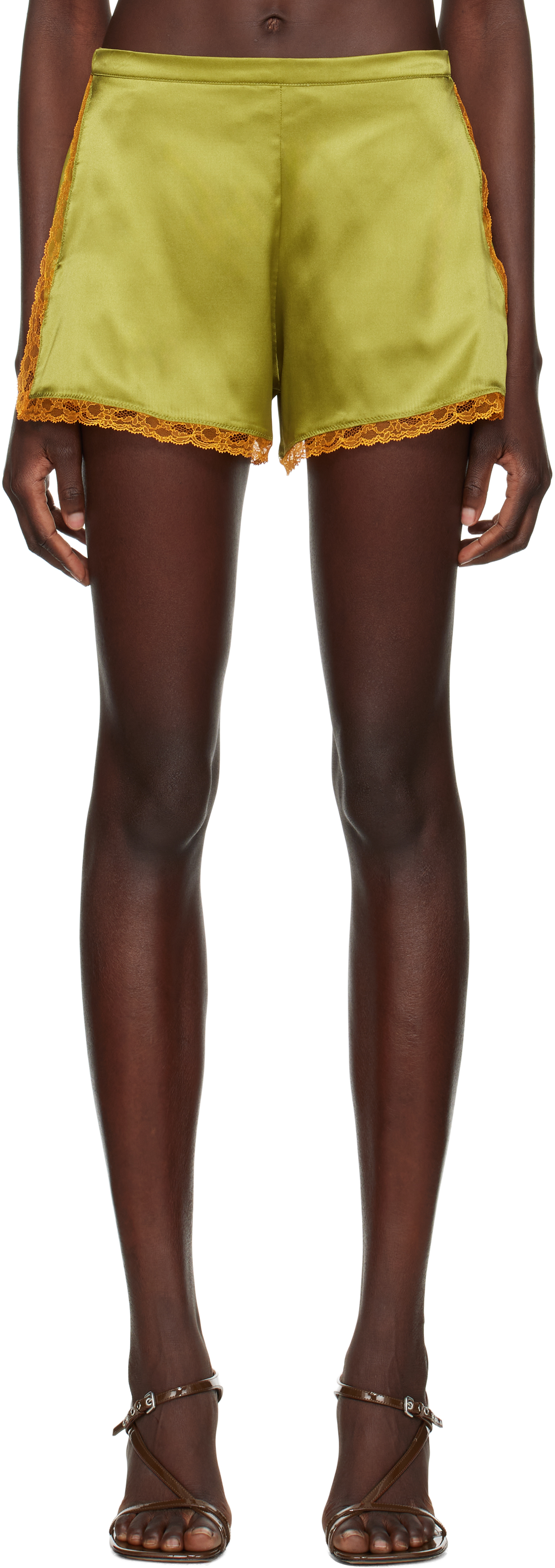 Black Silk Mini Shorts