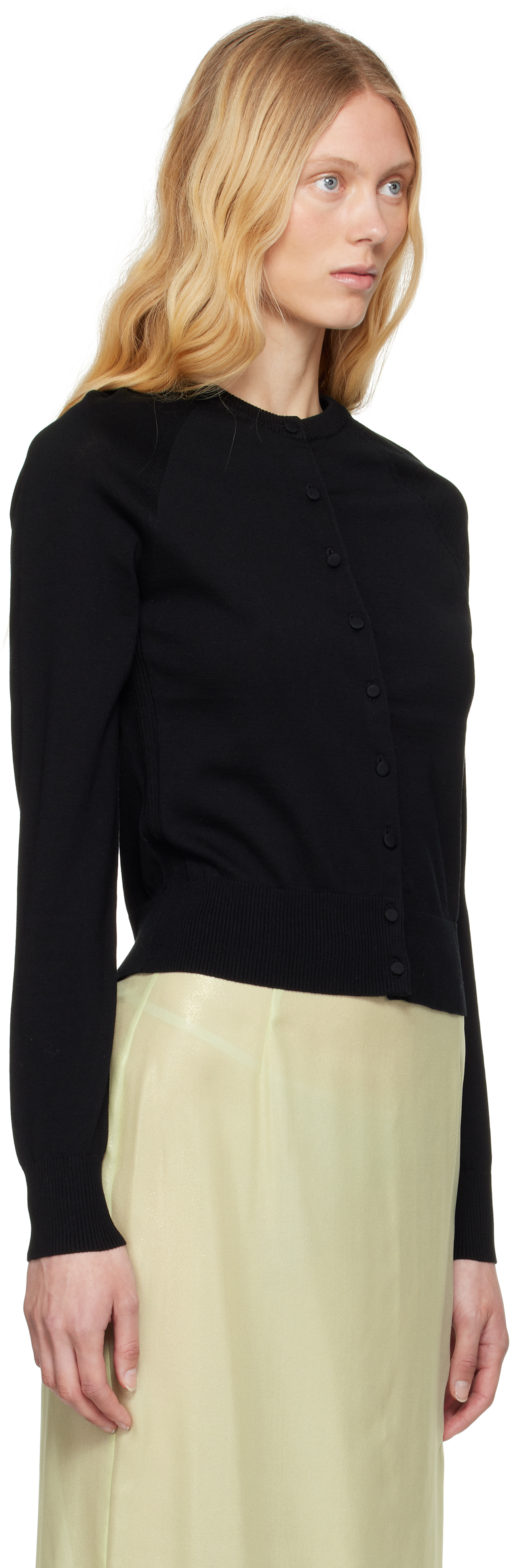 Dries Van Noten Black Cotton Cardigan In 900 Black