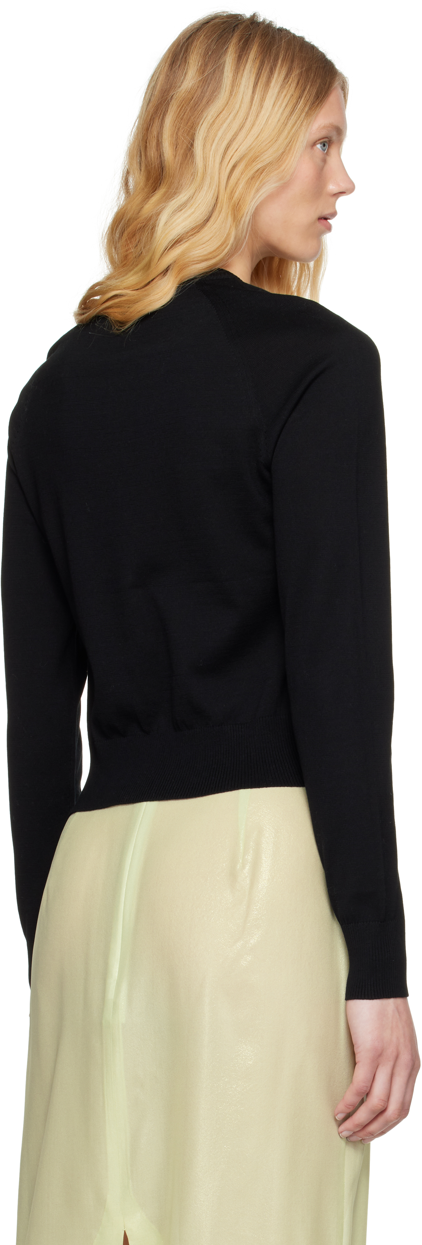 Dries Van Noten Black Cotton Cardigan In 900 Black