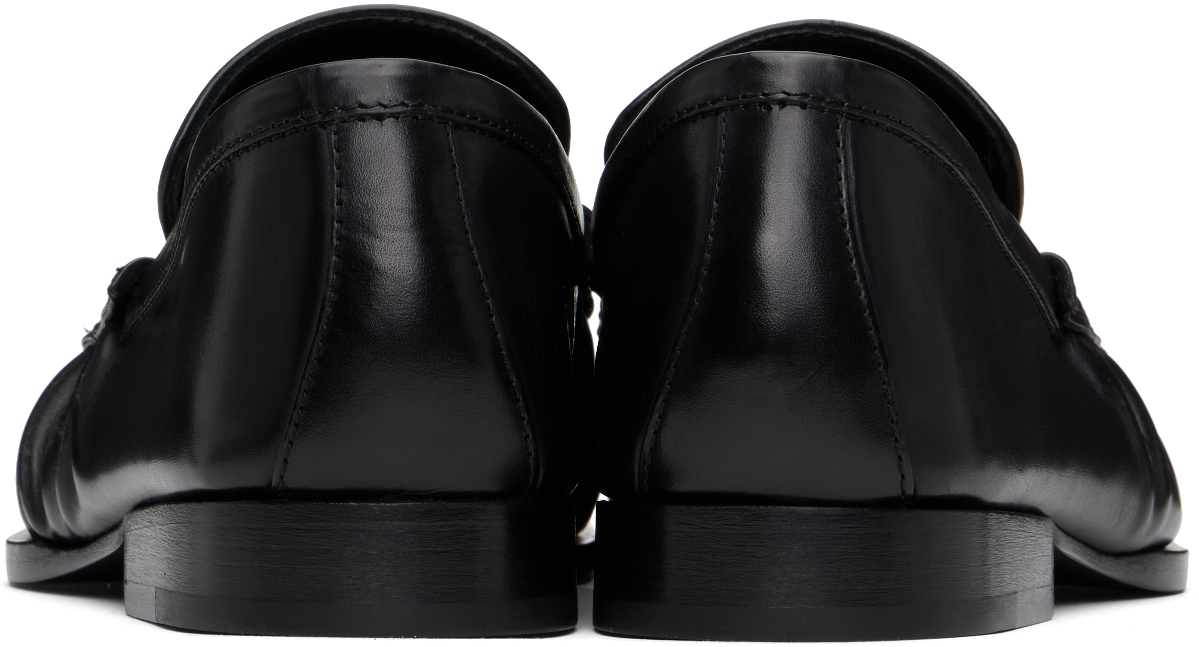 DRIES VAN NOTEN BLACK LEATHER LOAFERS 