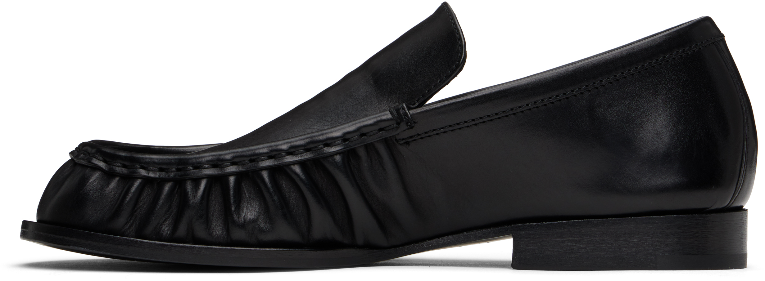 DRIES VAN NOTEN BLACK LEATHER LOAFERS 