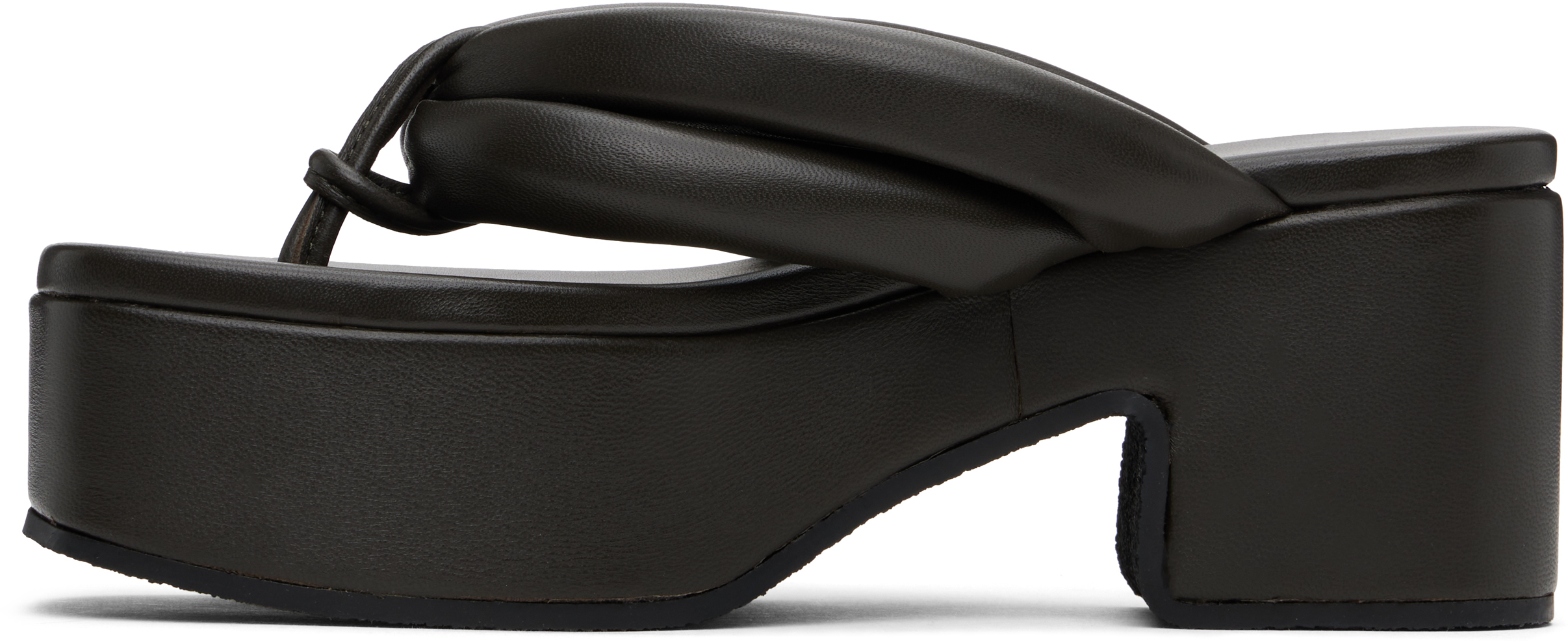 DRIES VAN NOTEN BROWN PLATFORM SANDALS 