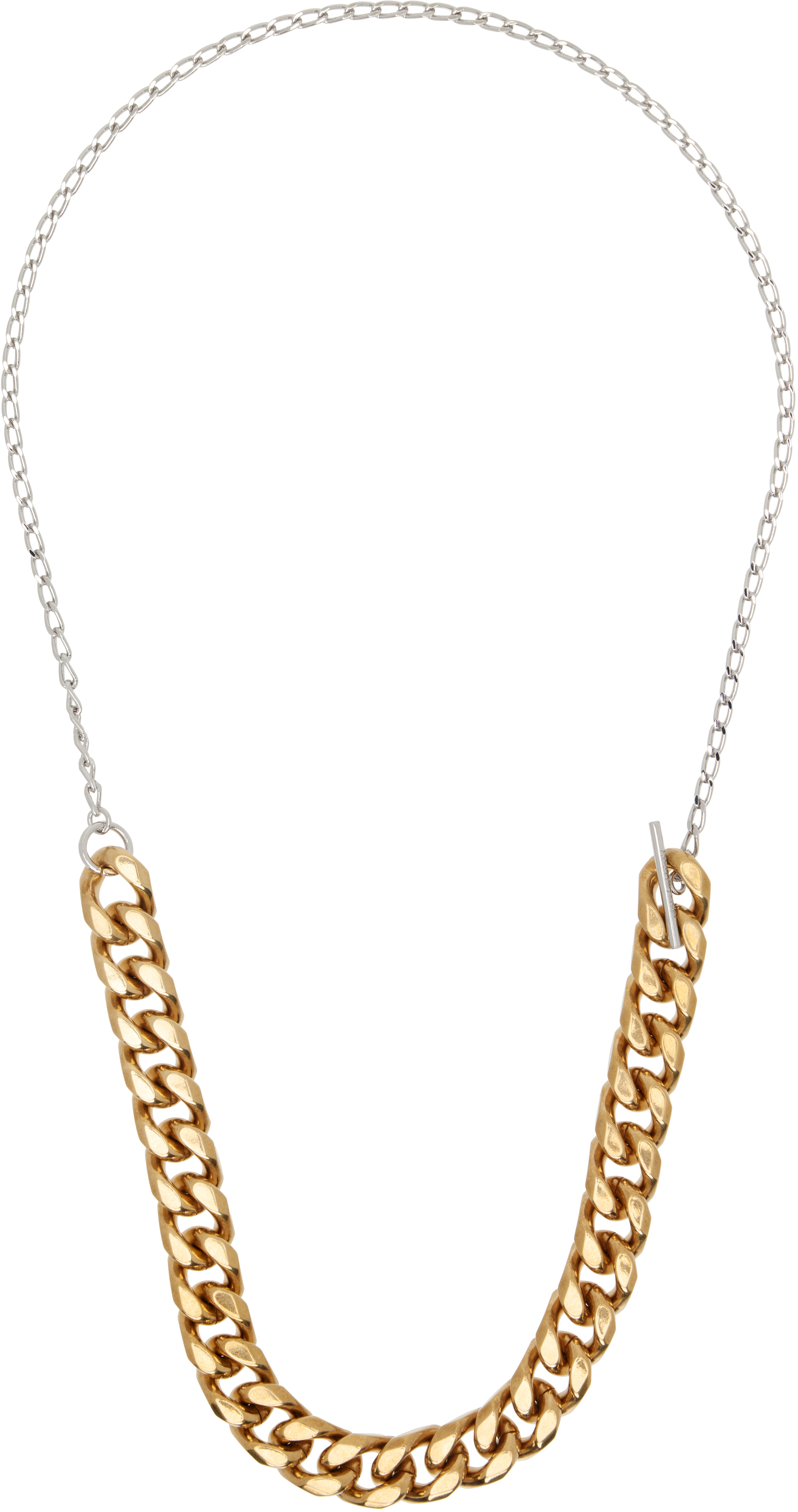 Gold & Silver Curb Chain Necklace