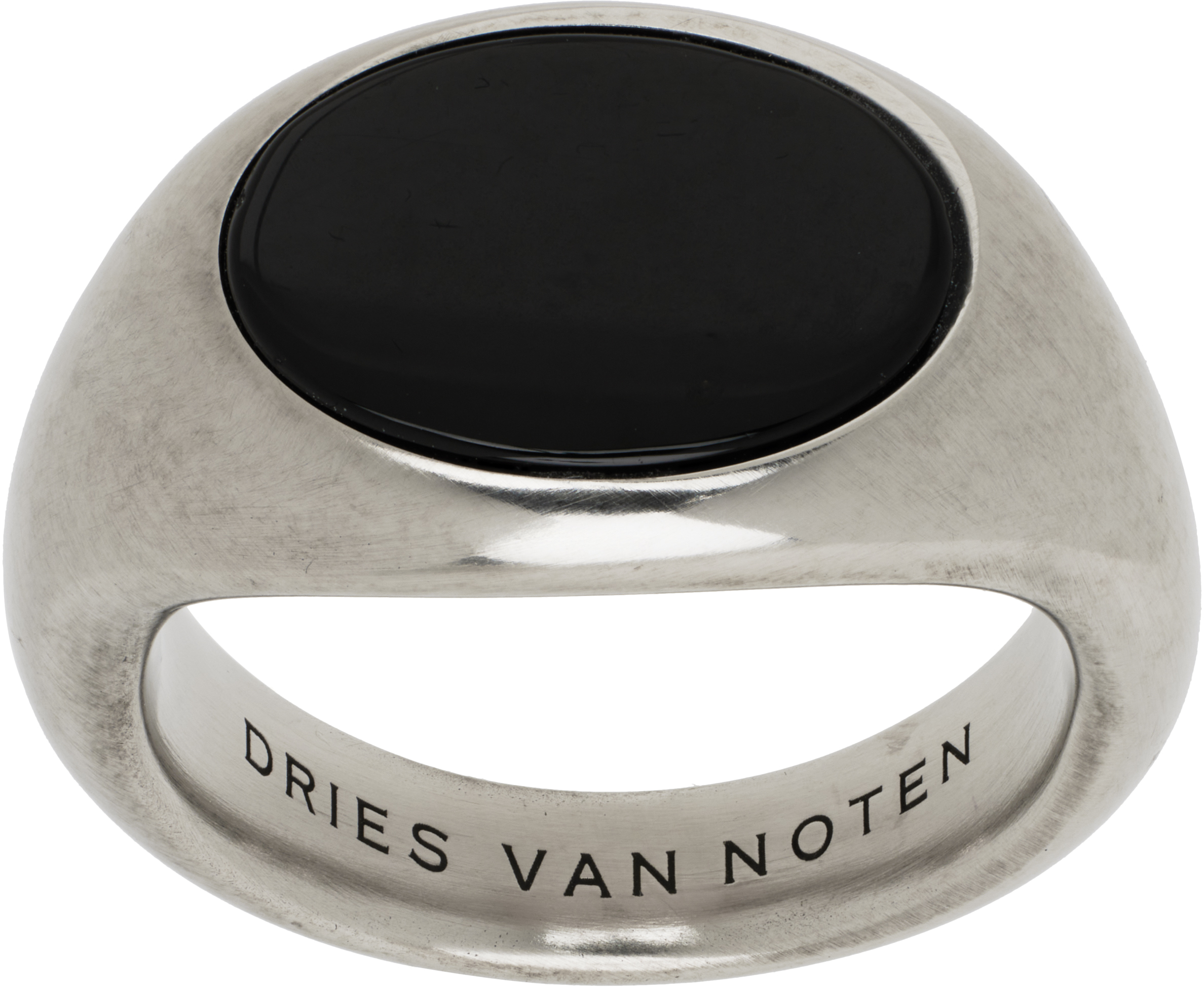 Silver Stone Signet Ring