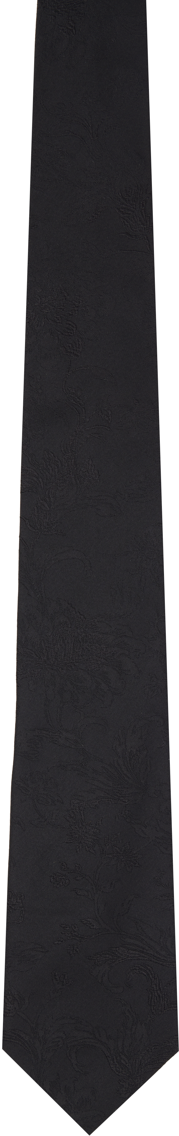 Black Jacquard Silk Tie