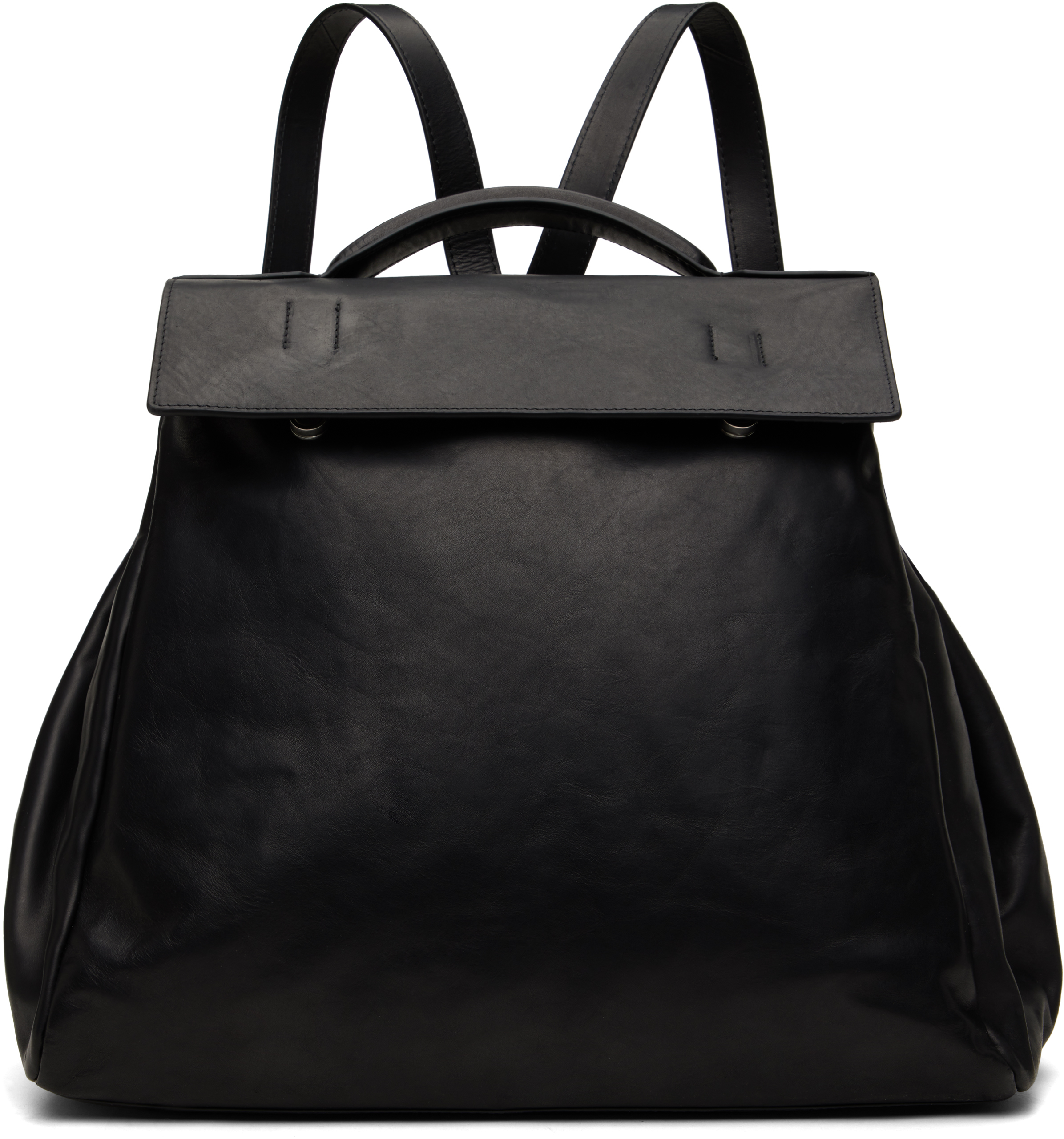 Black Leather Backpack