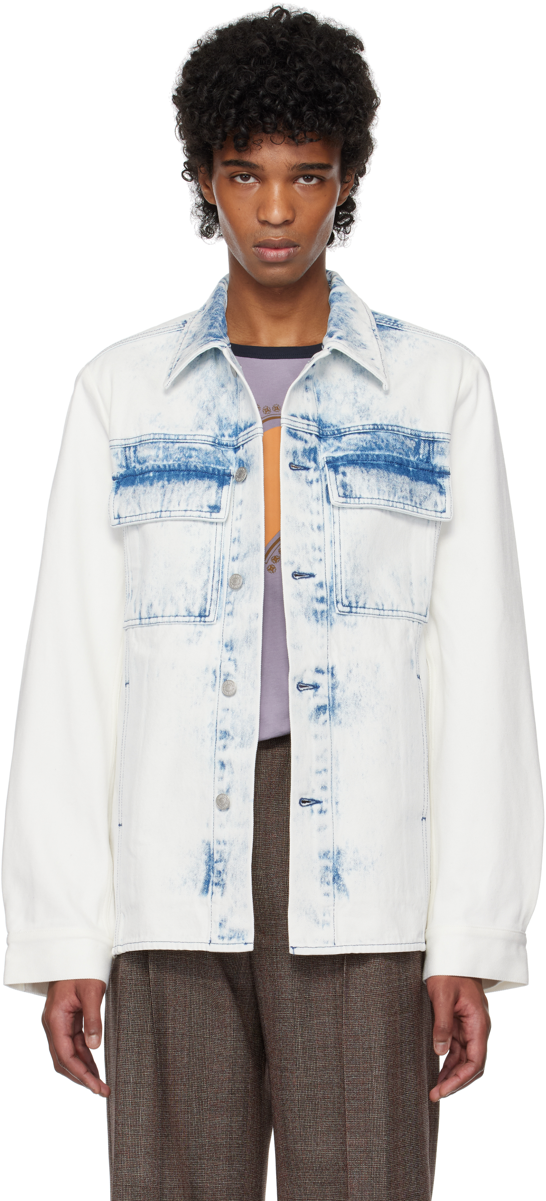 最終値下DRIES VAN NOTTEN ブルーウォッシュデニムジャケット