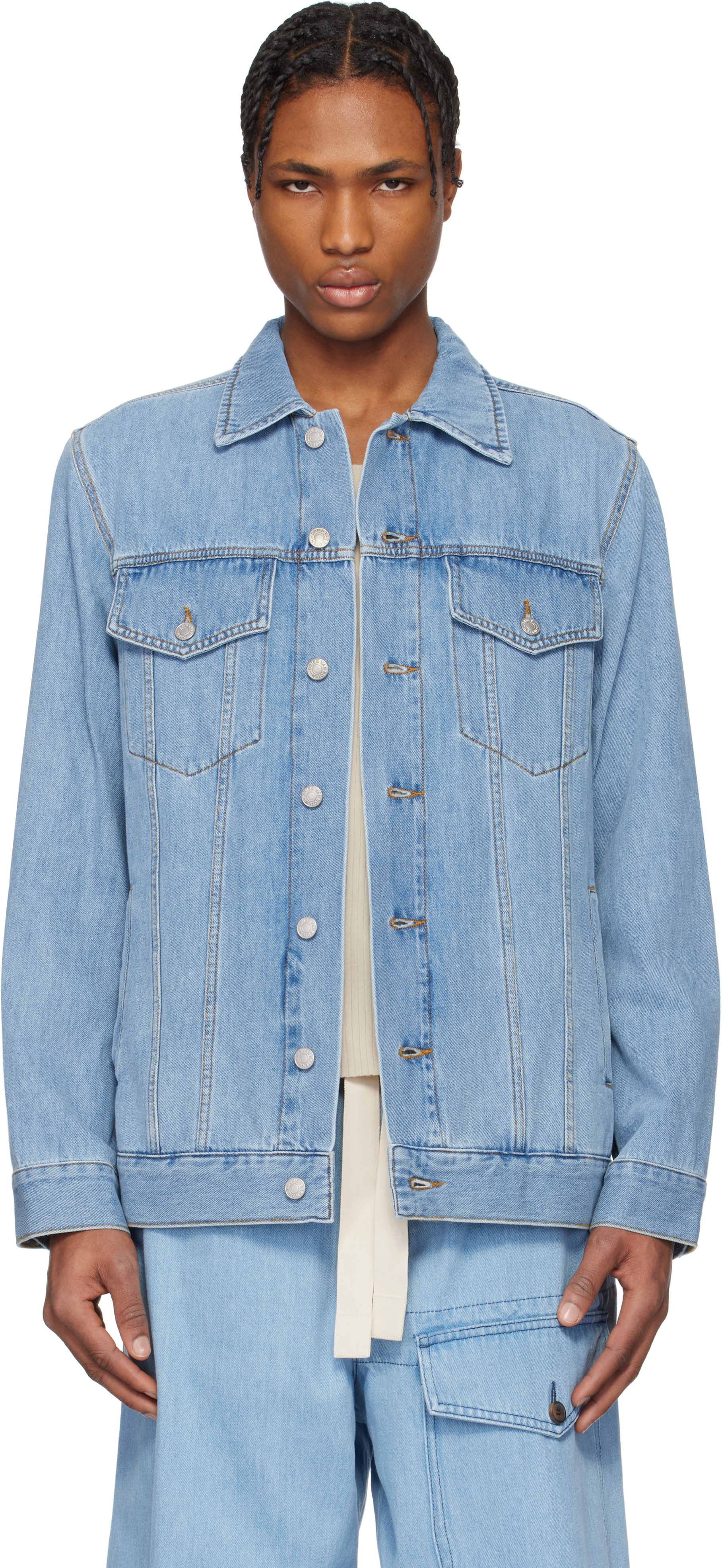 Blue Faded Denim Jacket