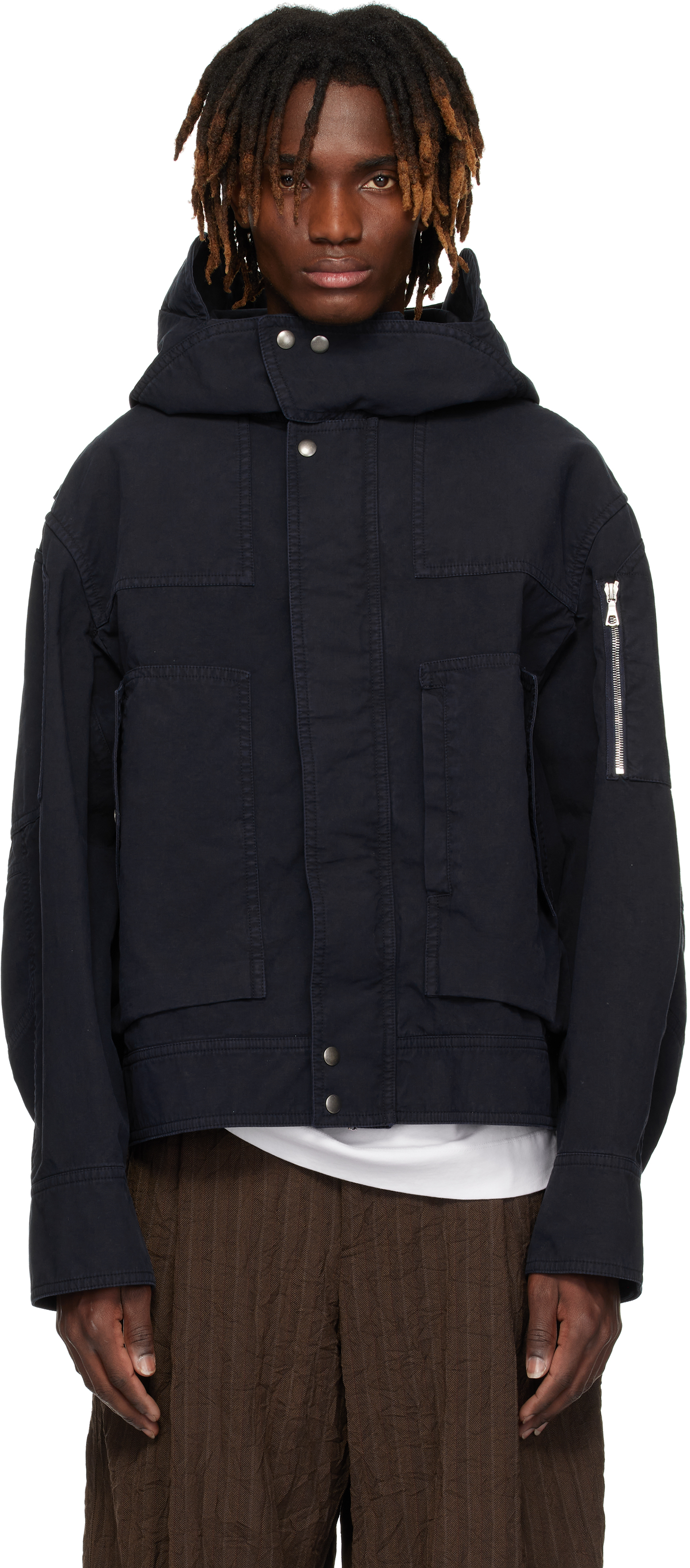 Navy Flap Pocket Jacket