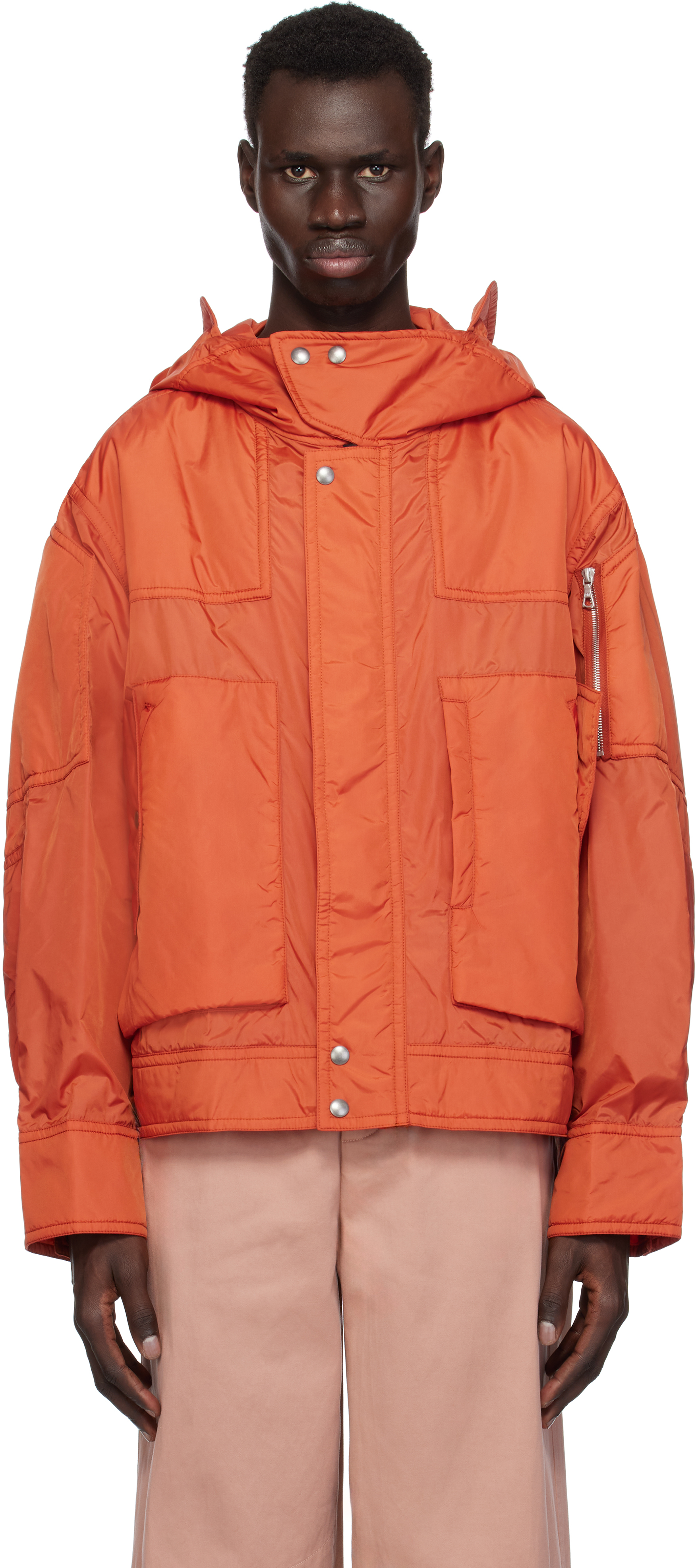 Orange Hooded Jacket