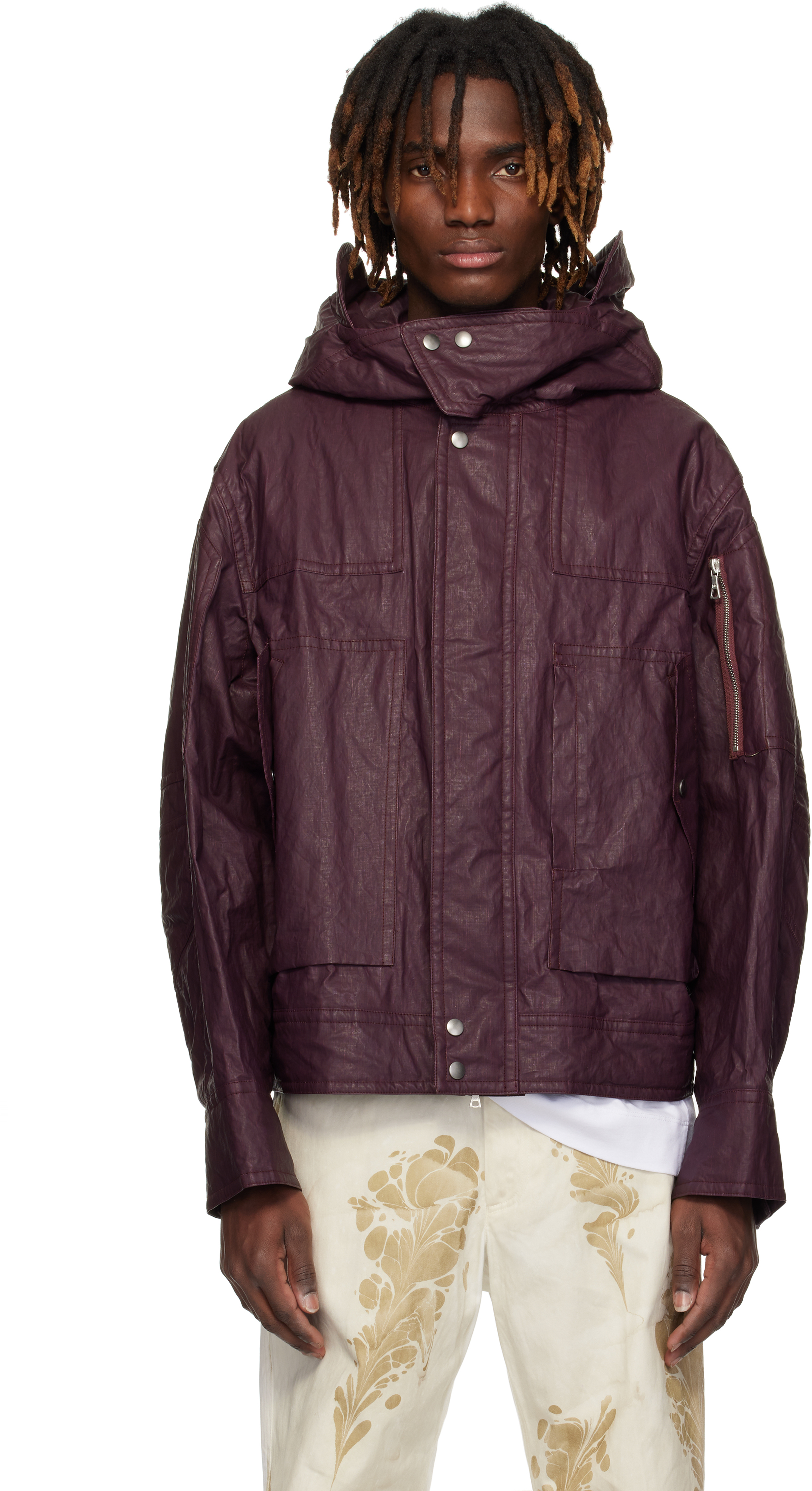 Purple Flap Pocket Jacket