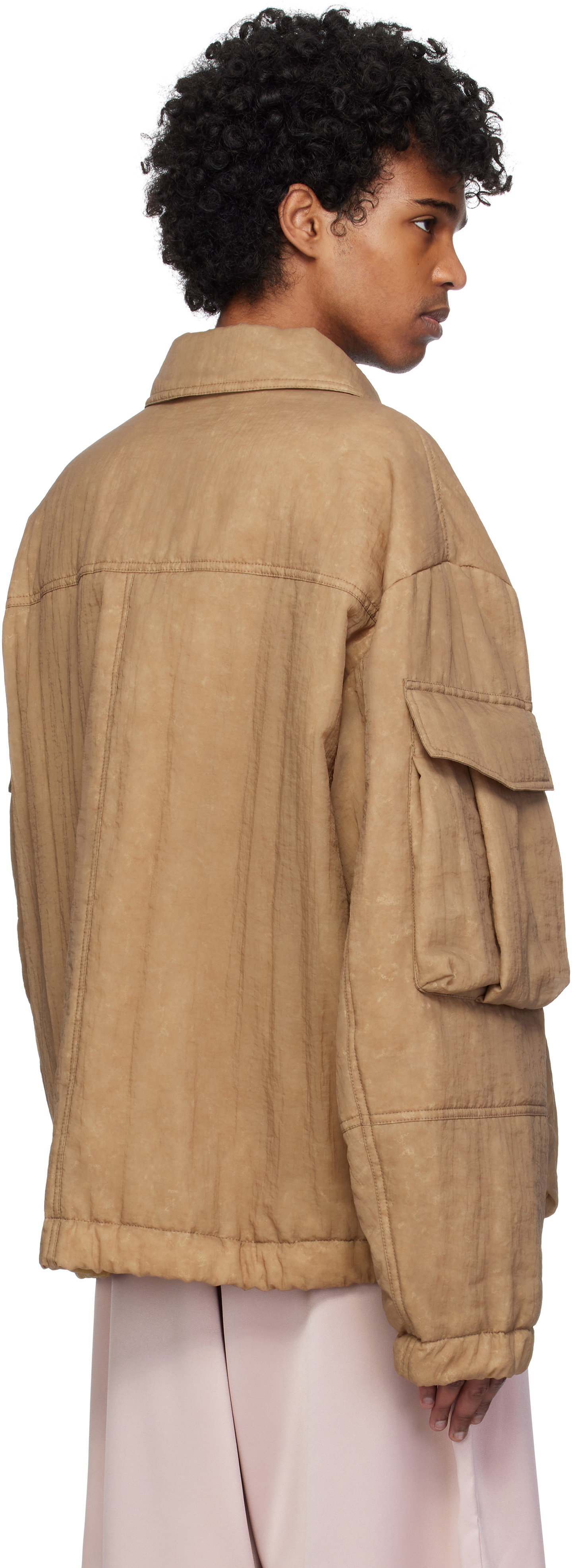 Dries Van Noten Brown Taffeta Jacket In 703 Brown