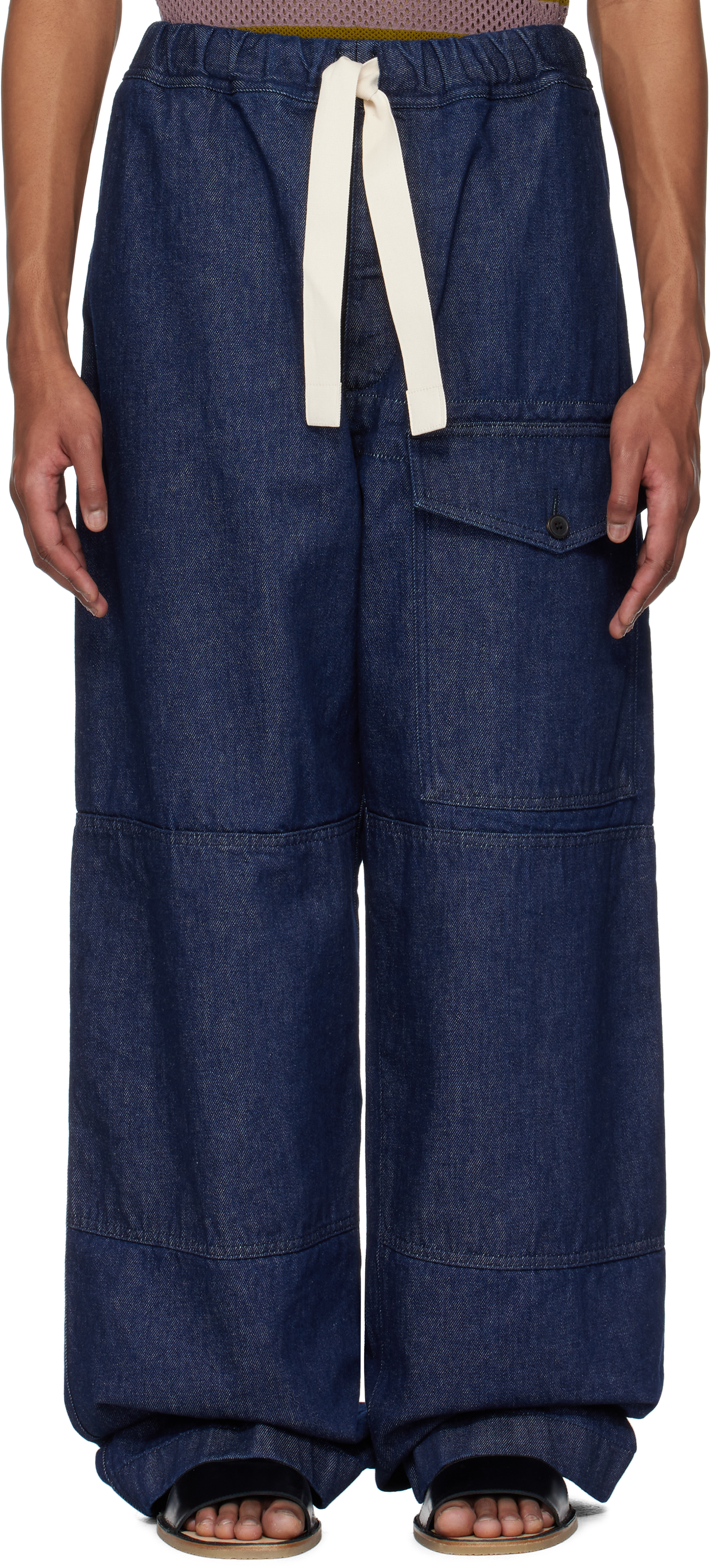 Indigo Drawstring Jeans