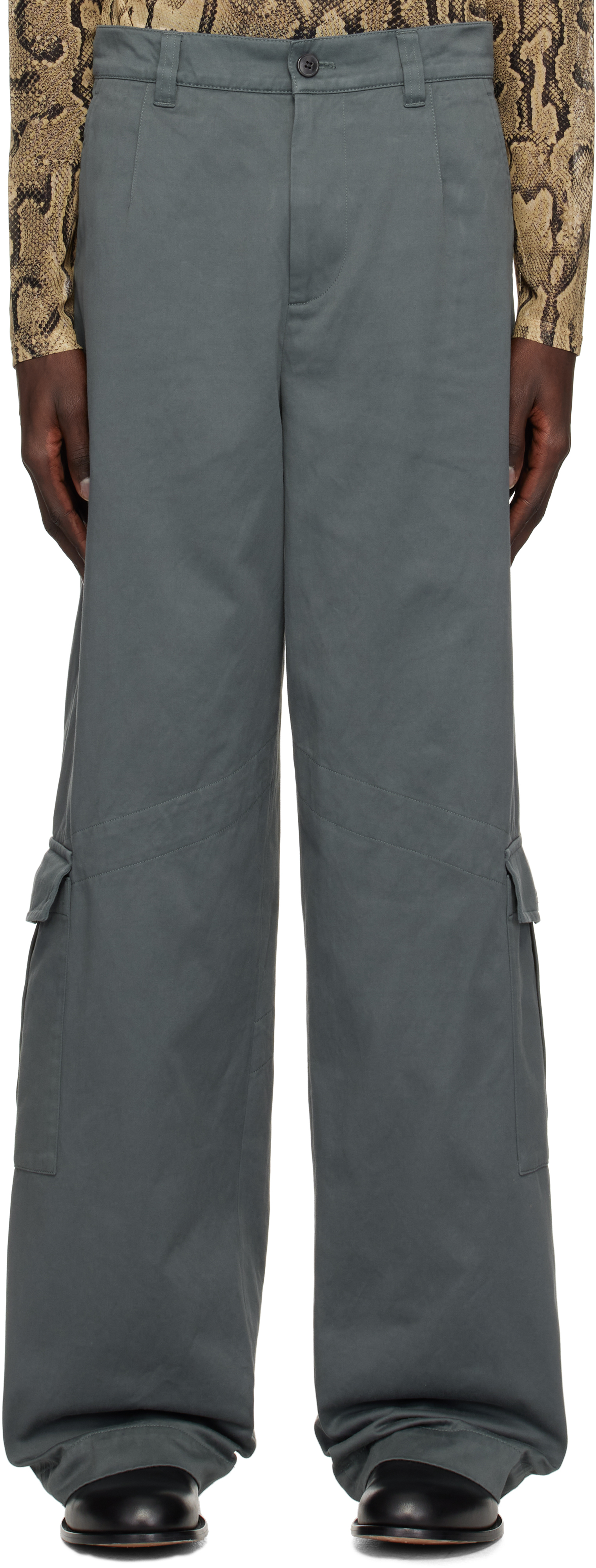 Pink Twill Cargo Pants