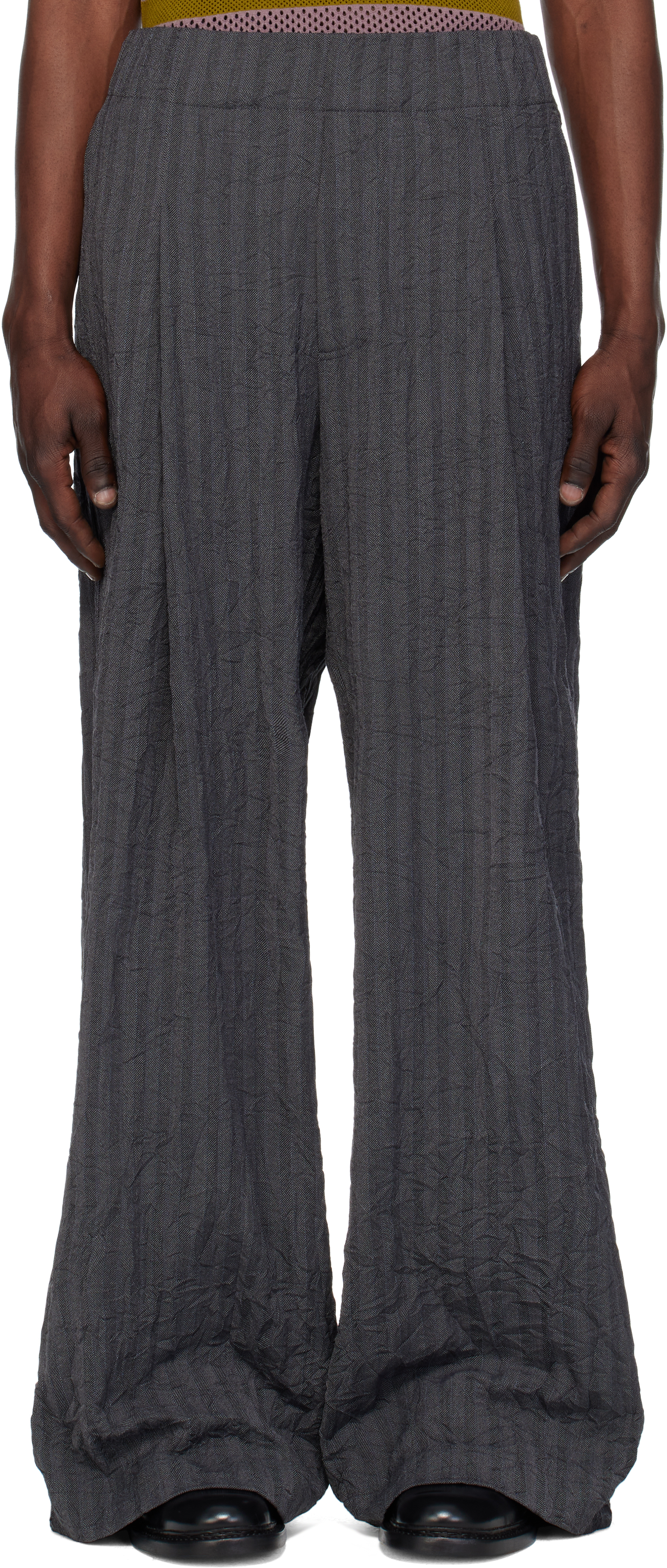 Brown Pleated Trousers