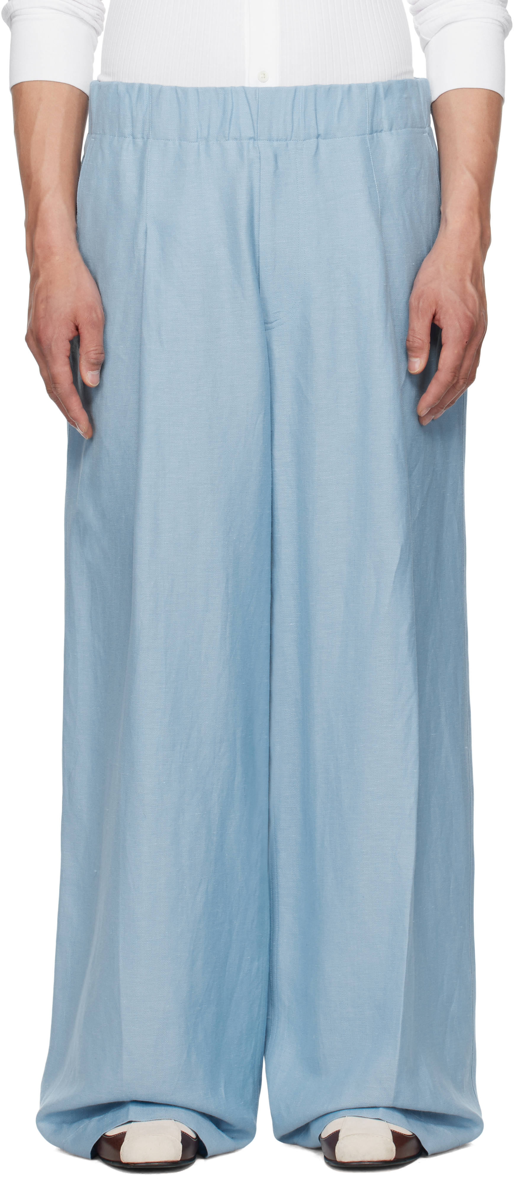 Blue Drawstring Trousers