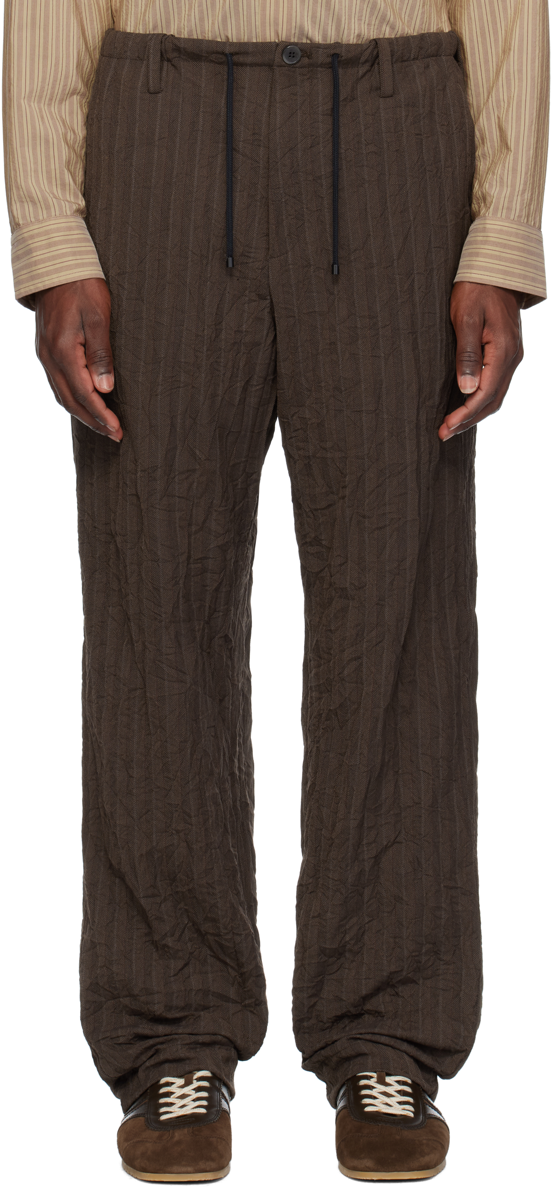 Brown Drawstring Trousers