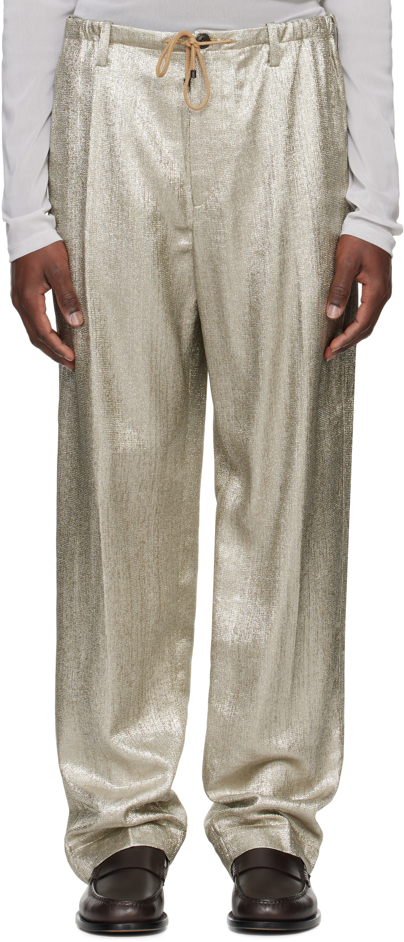 Silver Drawstring Trousers