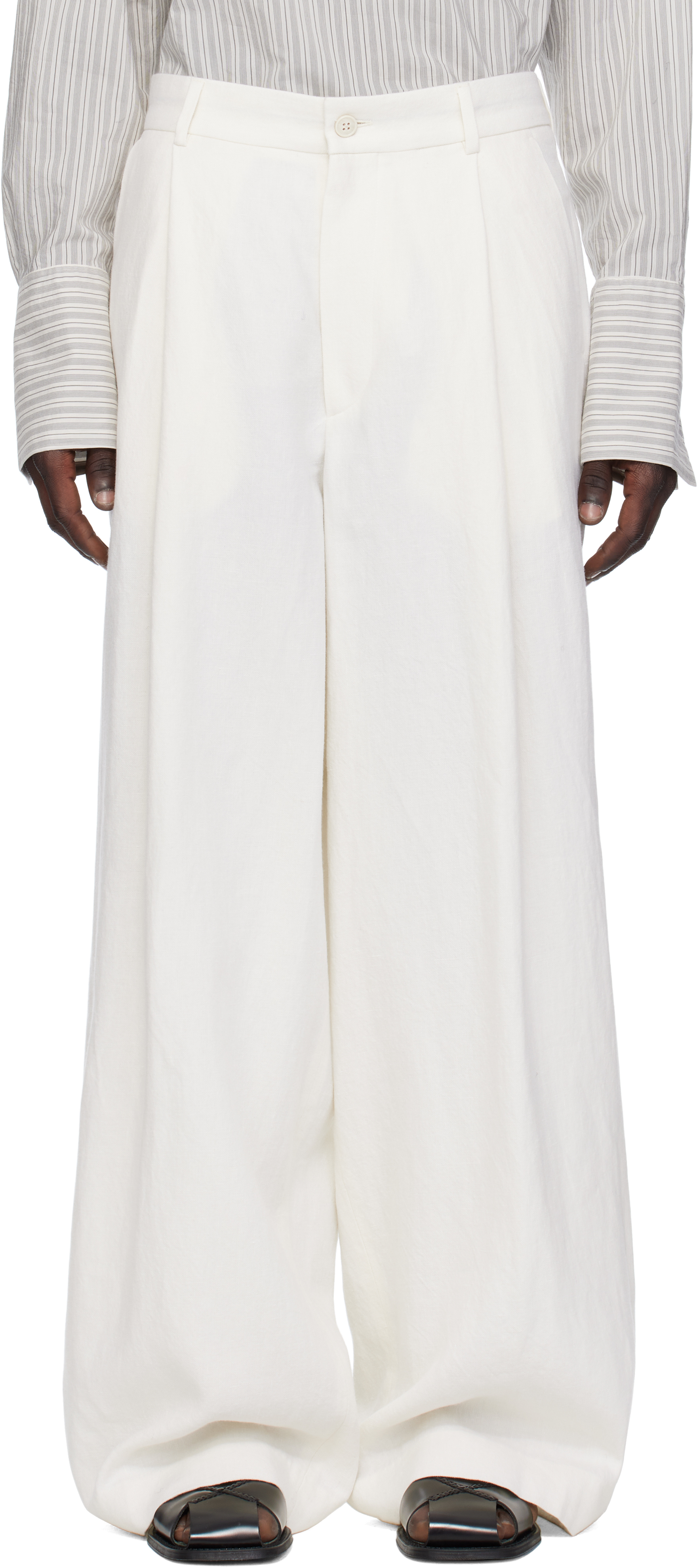 Off-White Pleated Trousers