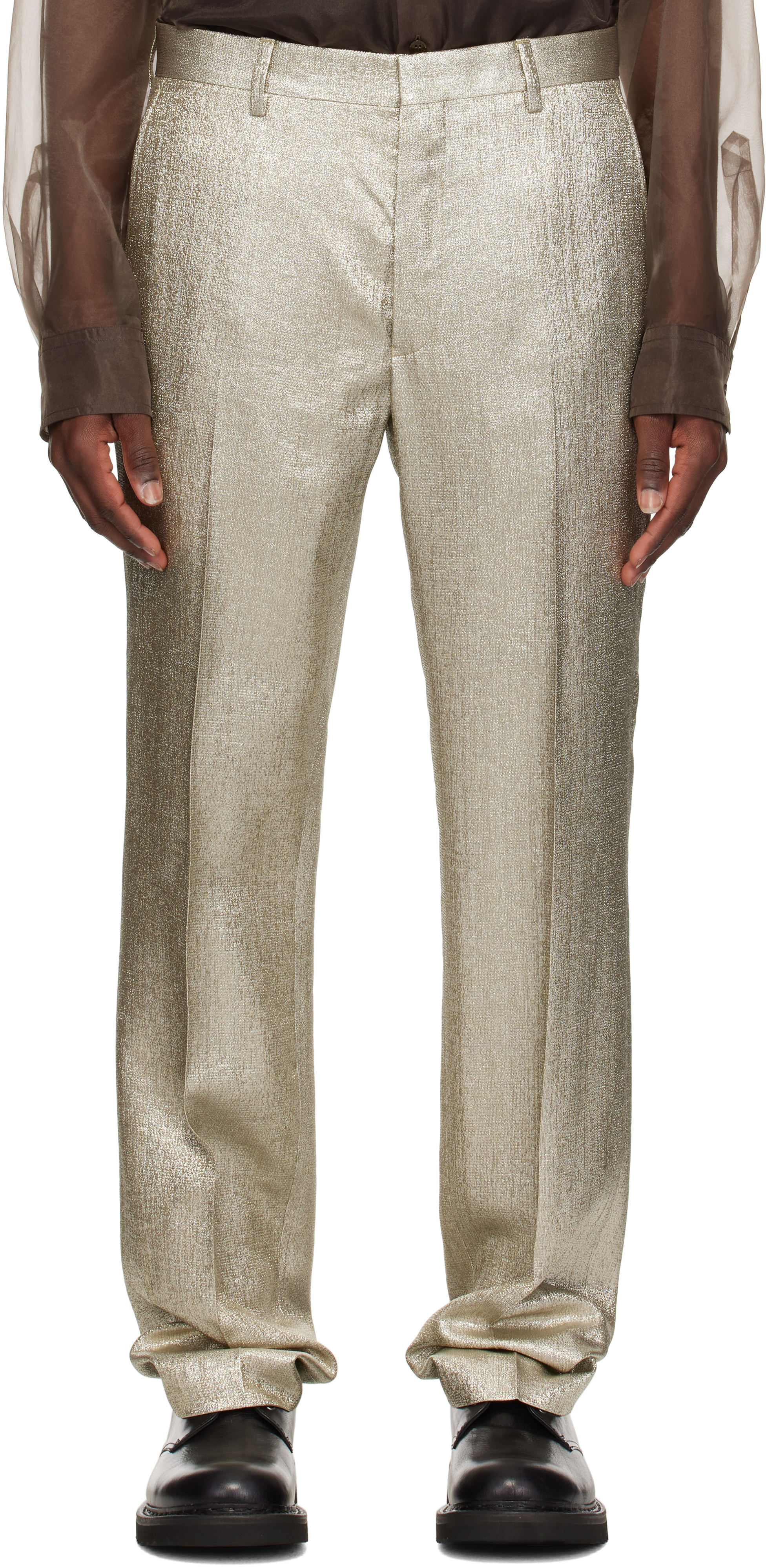 Silver Lamé Trousers