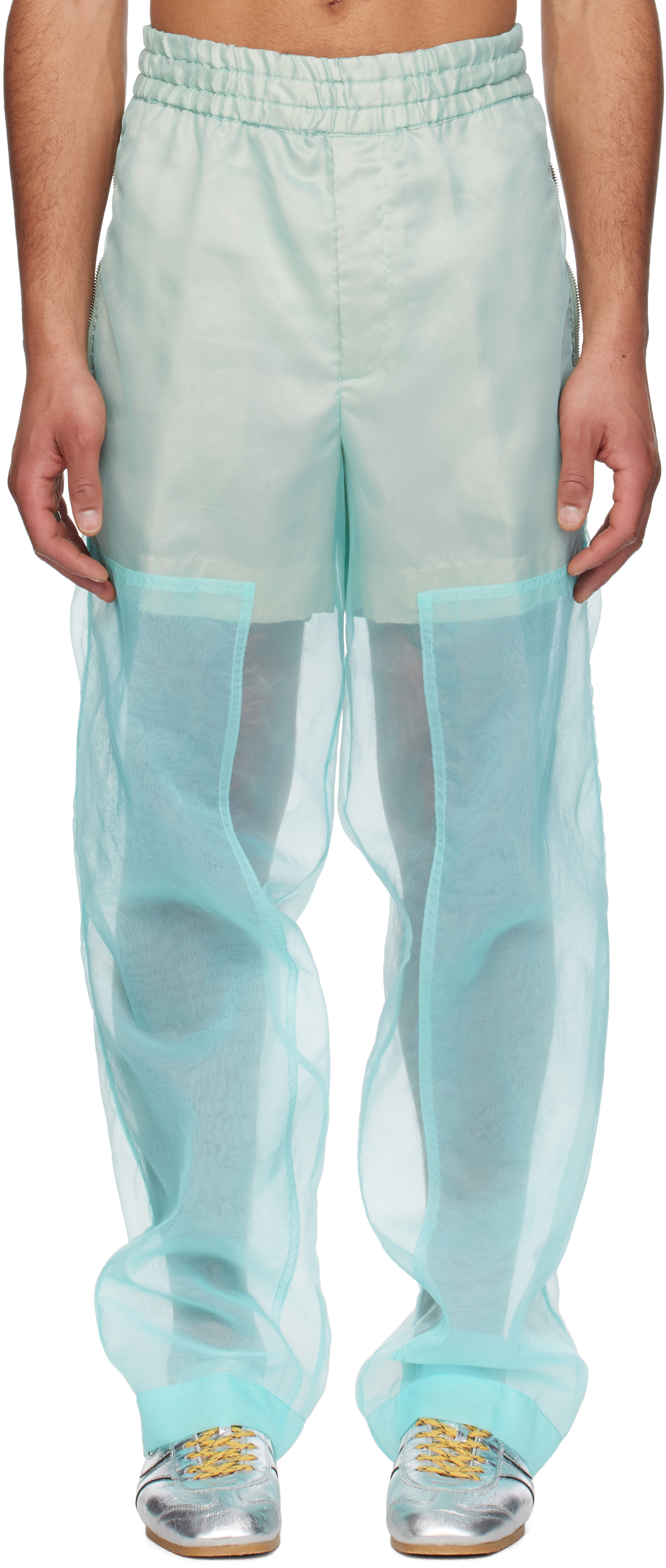 パンツ 15aw DRIES VAN NOTEN layered pants パンツ 15aw DRIES VAN NOTEN layered pants Blue Layered