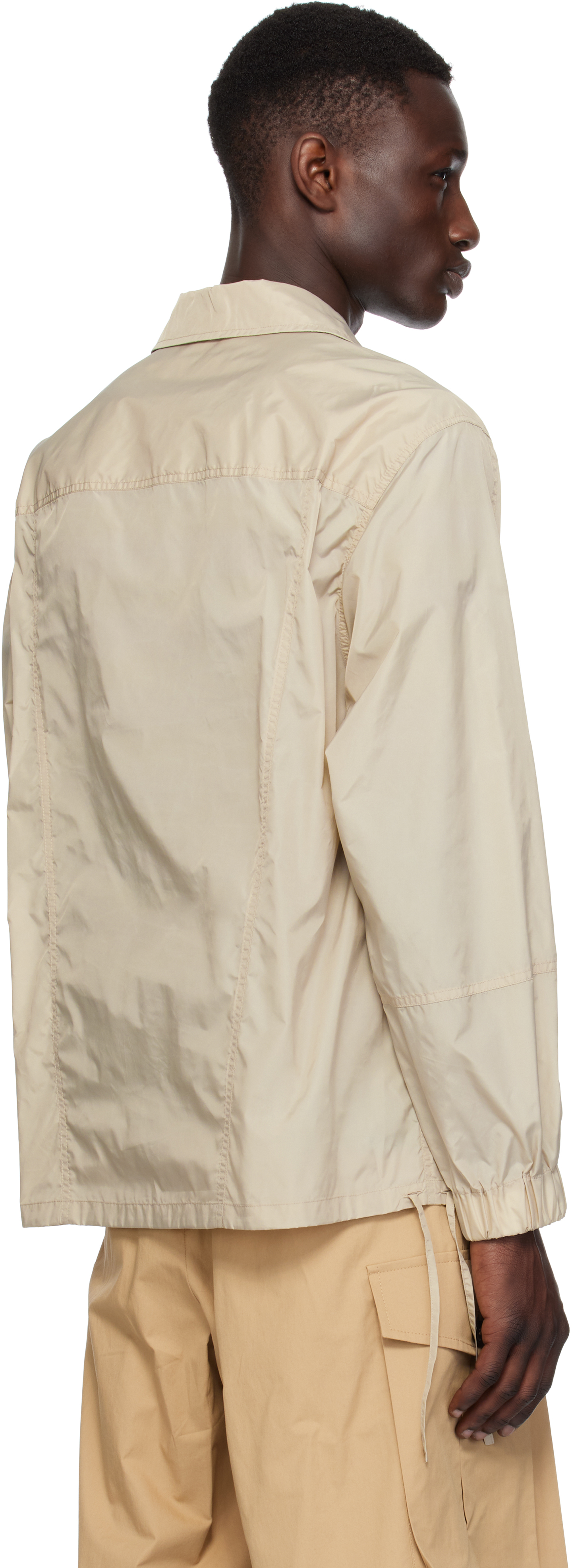 Dries Van Noten Beige Half-zip Shirt In 103 Beige