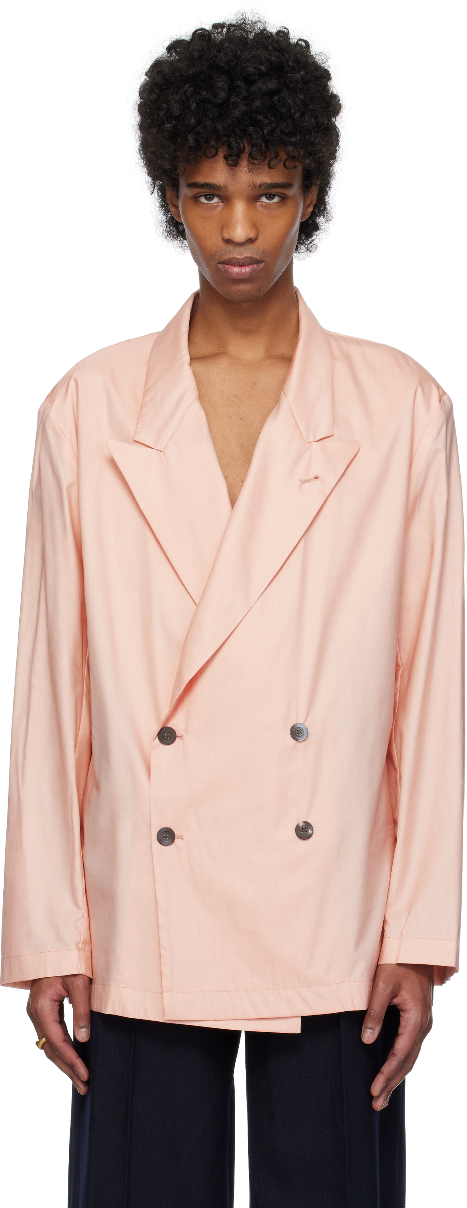 Pink Sateen Blazer