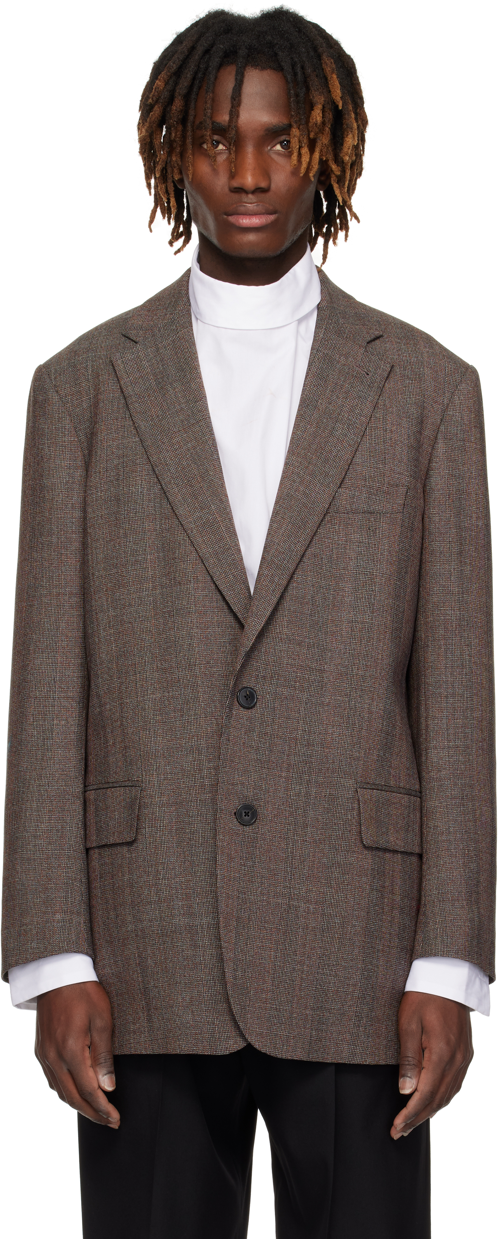 Brown Check Blazer