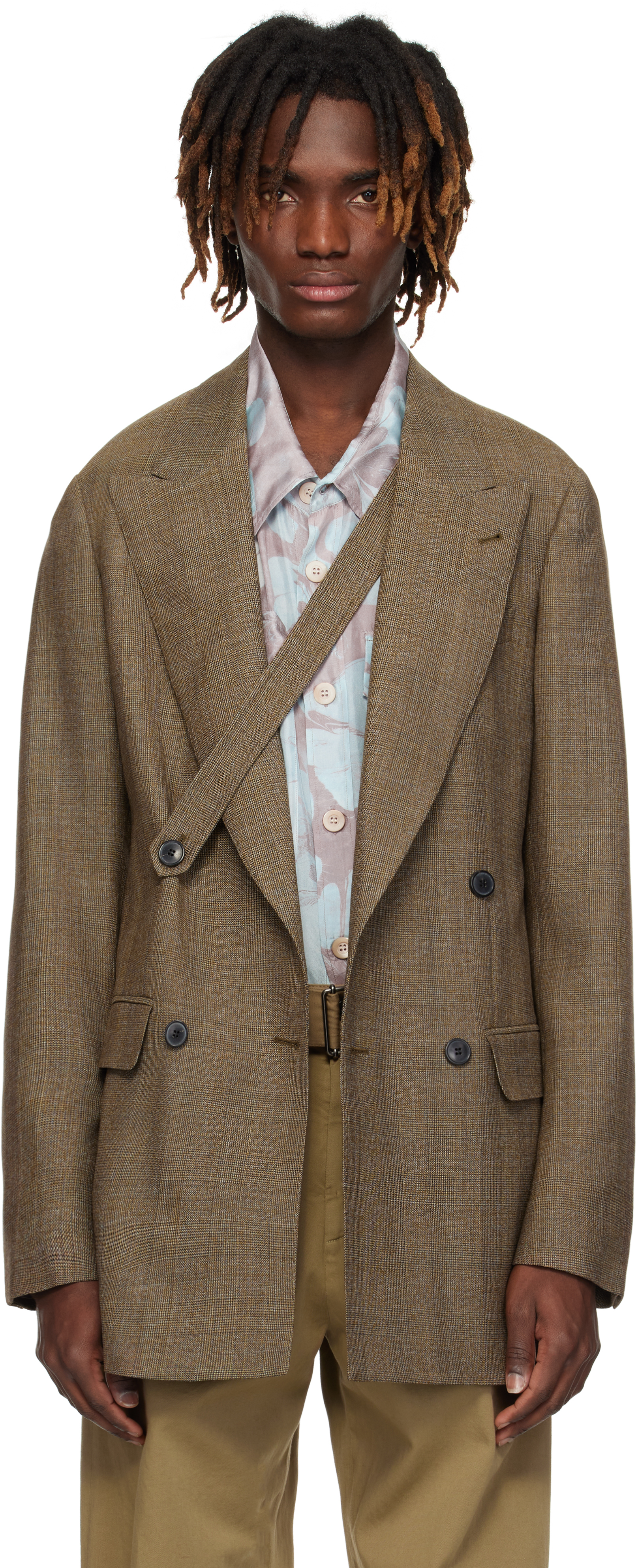 Brown Check Blazer