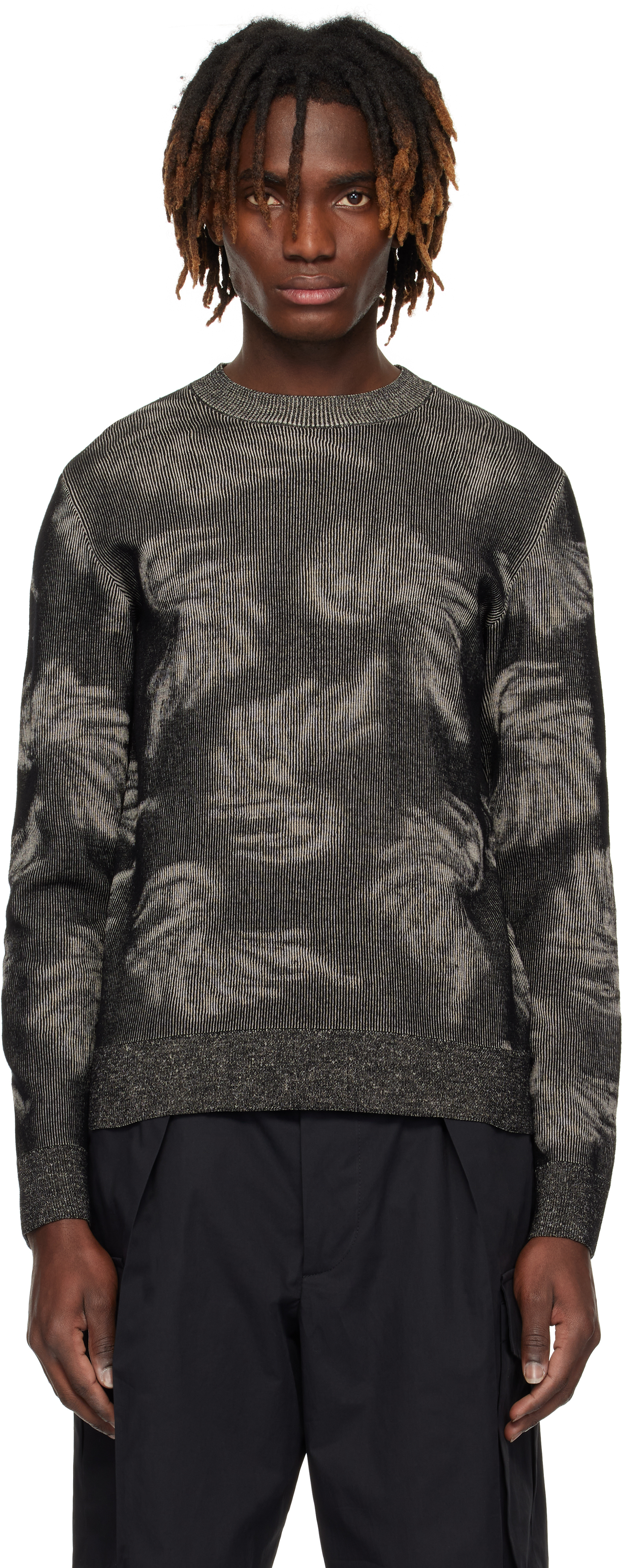 Black Jacquard Sweater