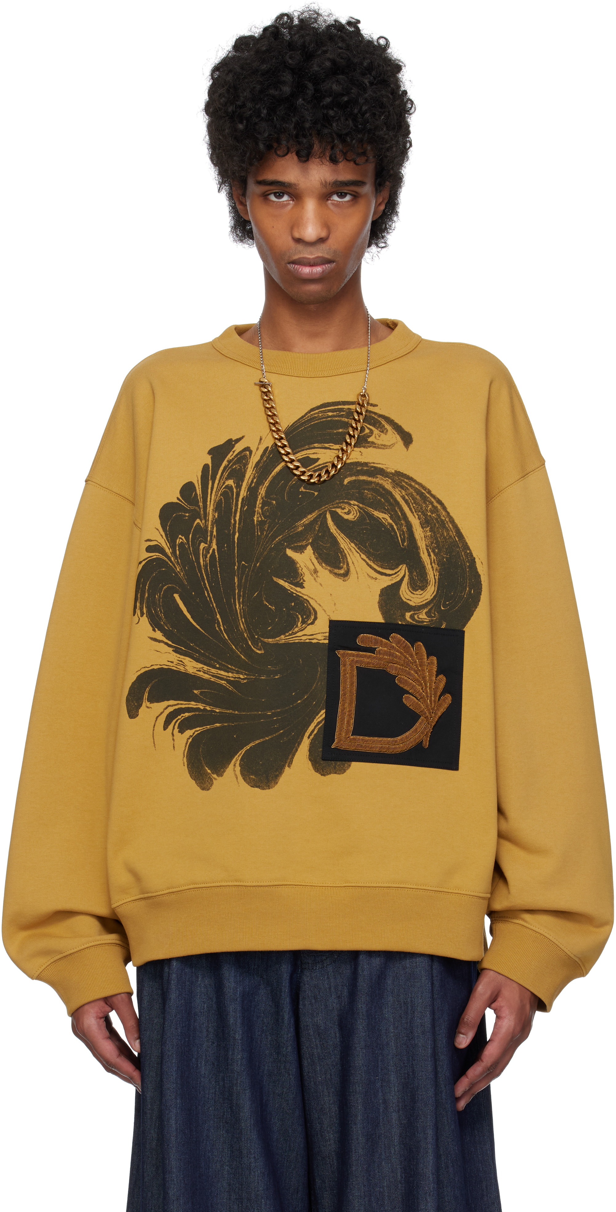 Beige Appliqué Sweatshirt