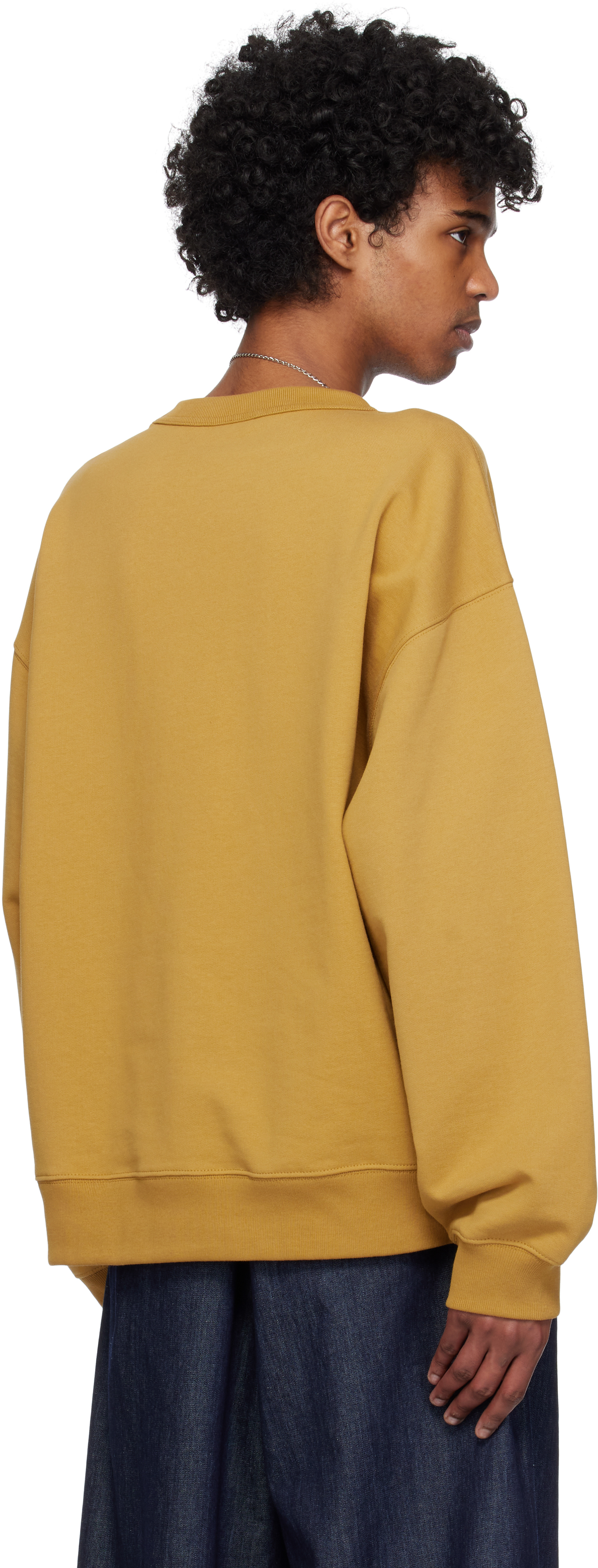 Dries Van Noten Yellow Appliqué Sweatshirt In 205 Ocra