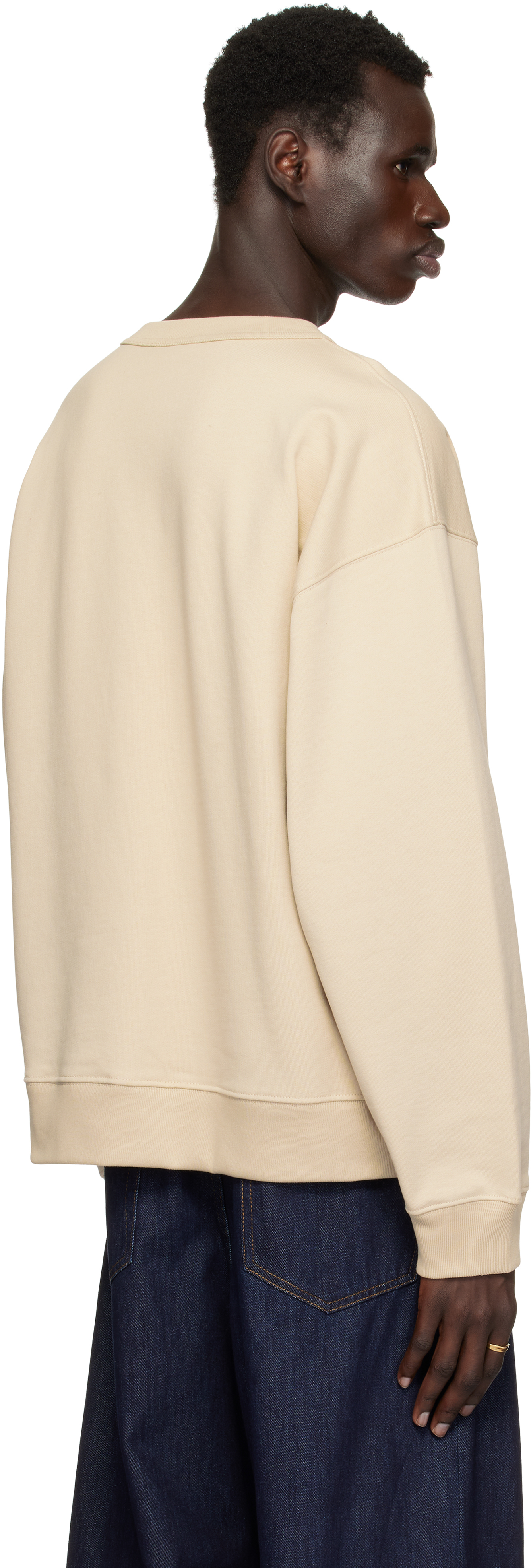 Dries Van Noten Beige Appliqué Sweatshirt In 103 Beige