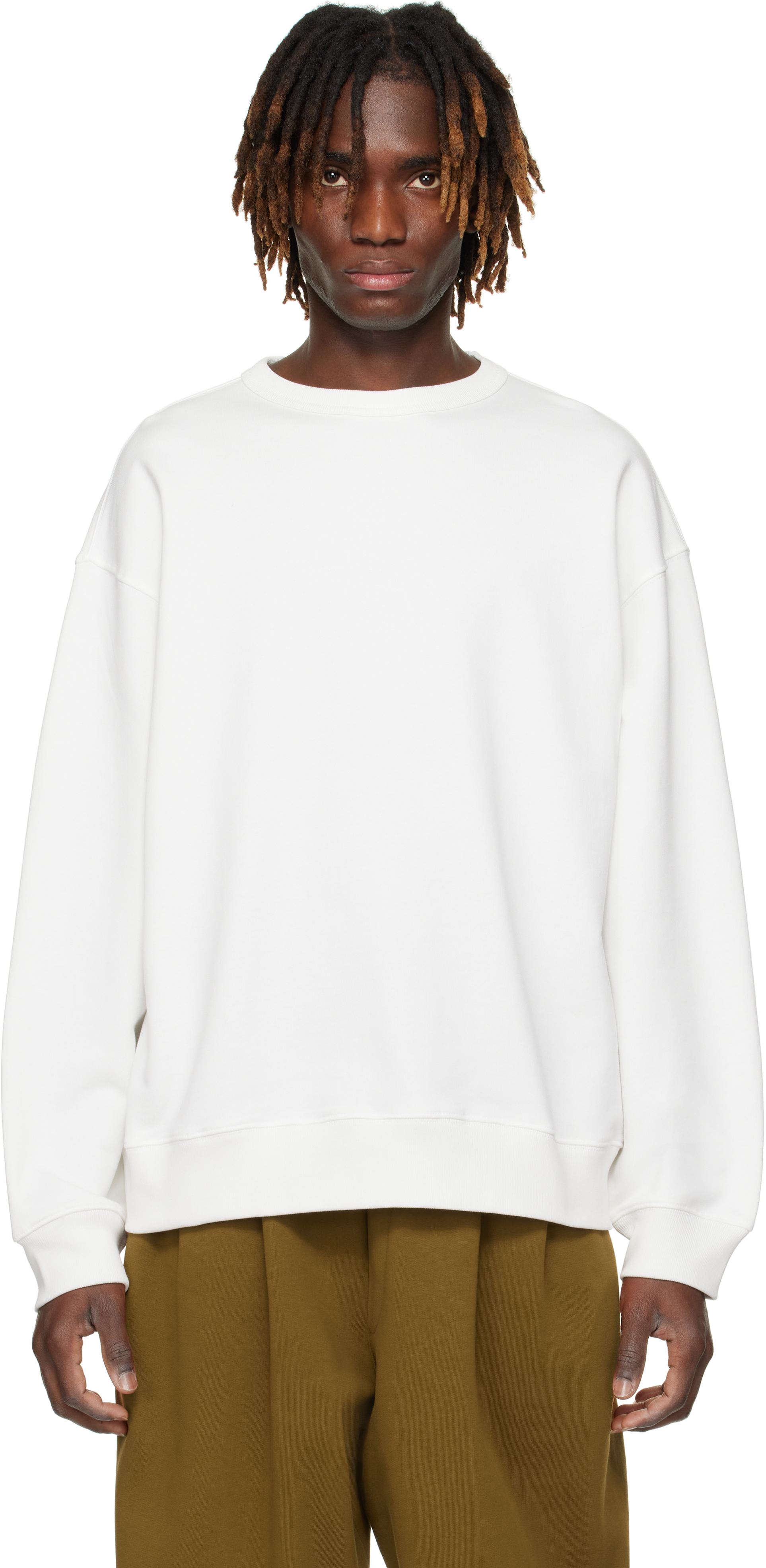 Tan Dropped Shoulders Sweatshirt