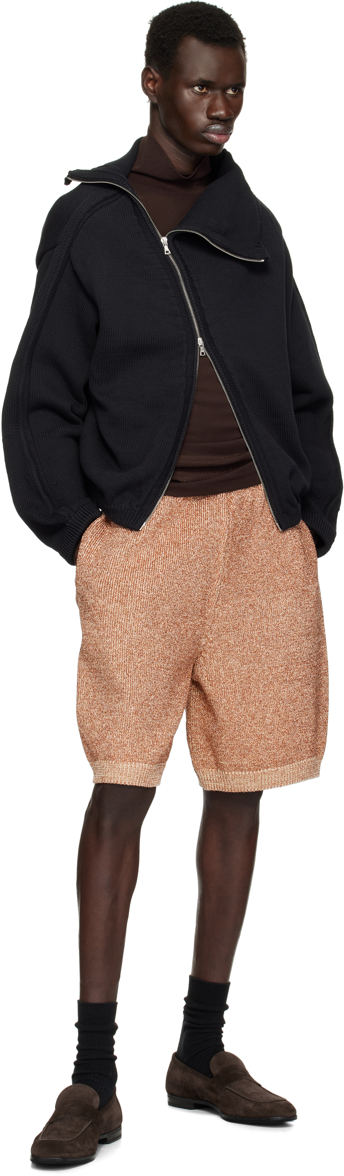 Dries Van Noten Black Zip Cotton Sweater In Black 900