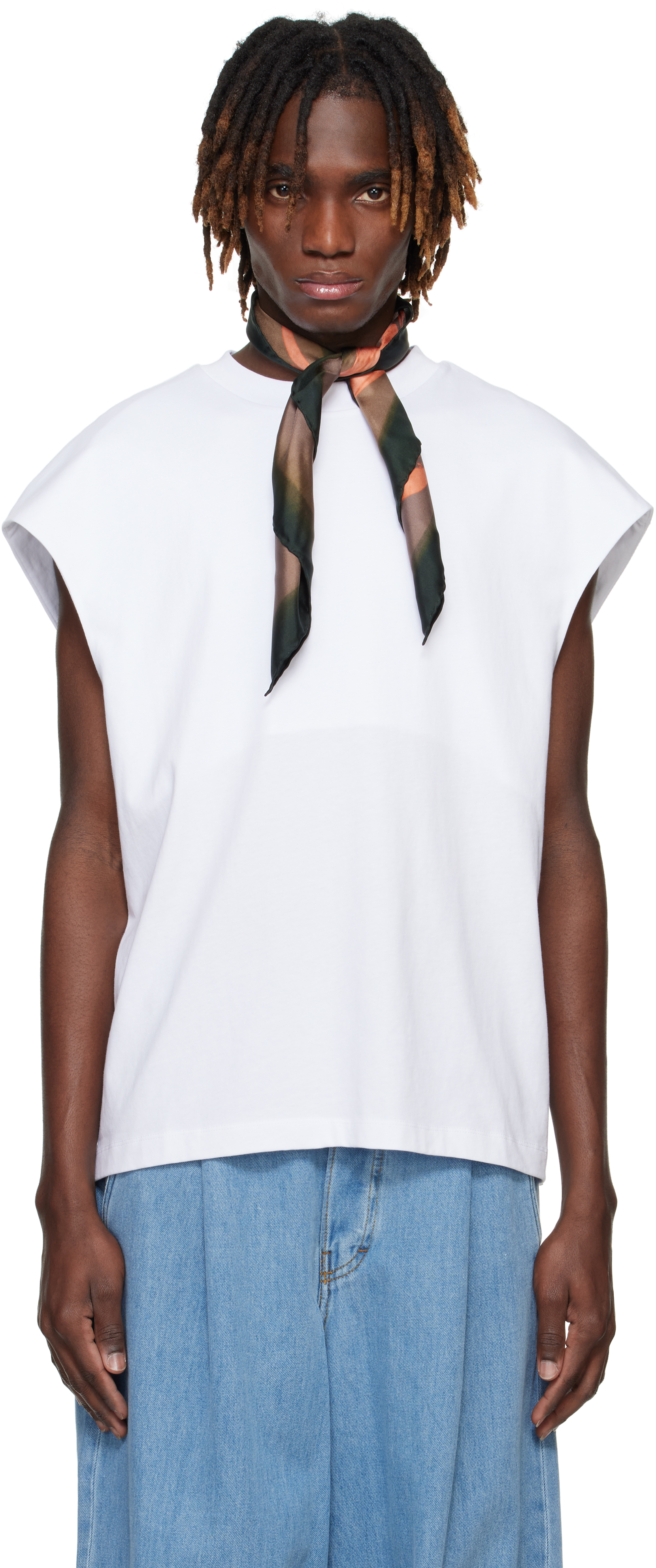 White Sleeveless T-shirt