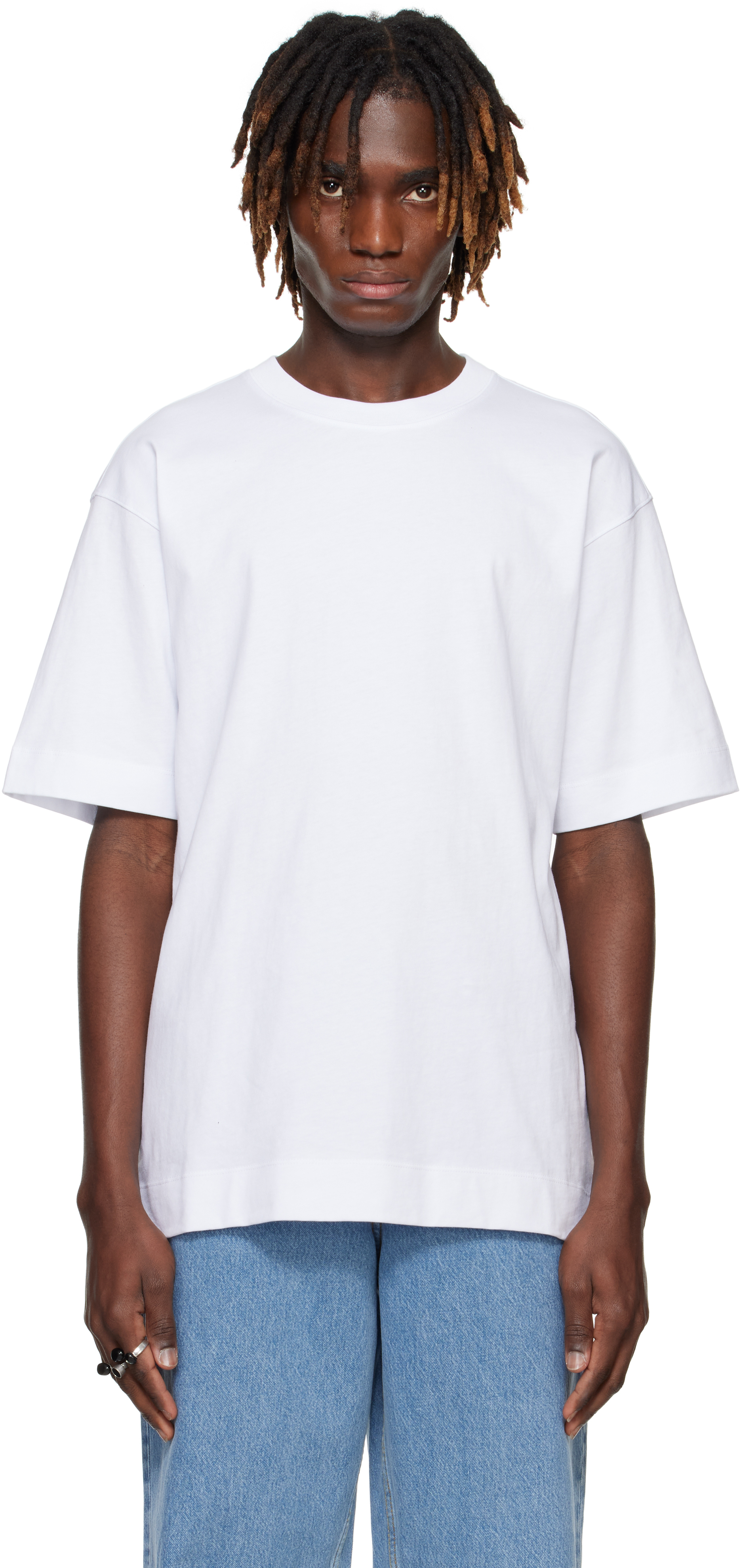 White Boxy Cotton T-shirt