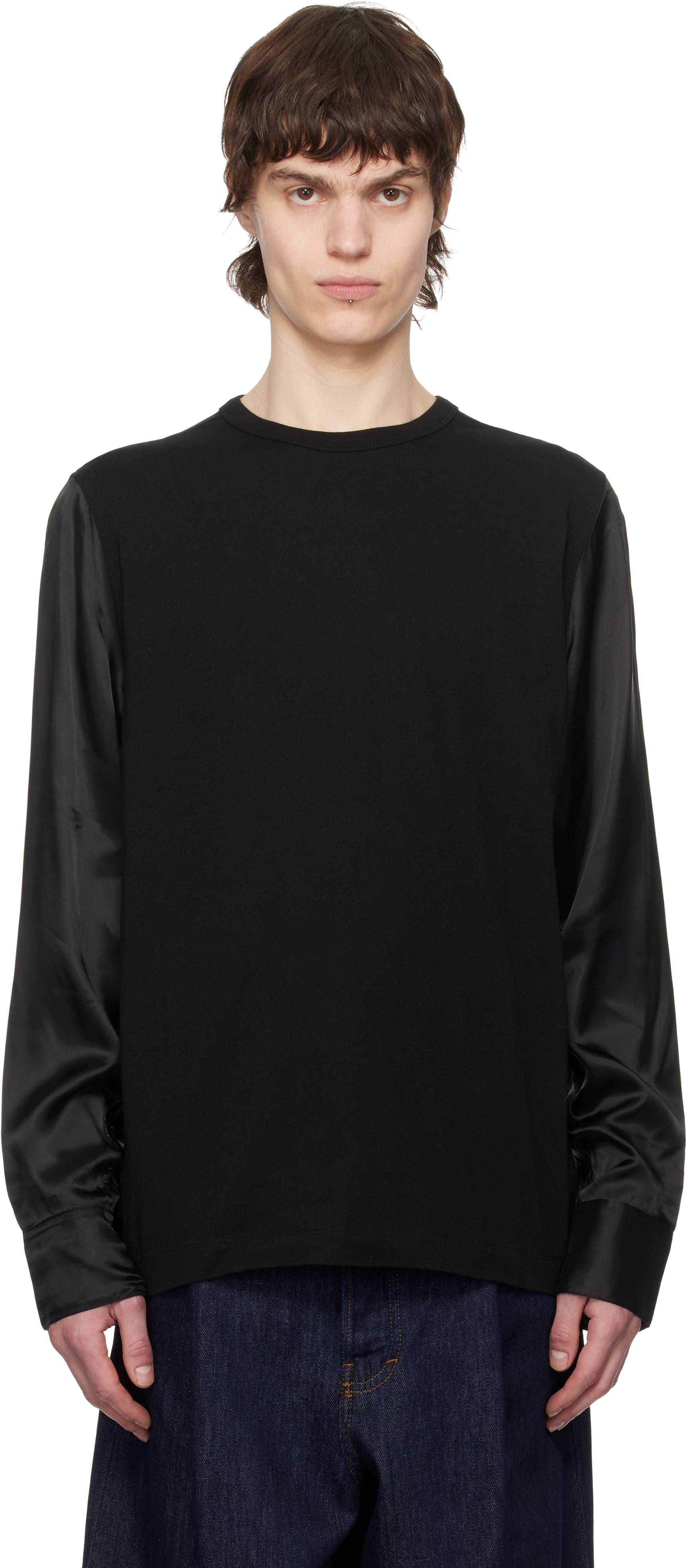 White Paneled T-shirt