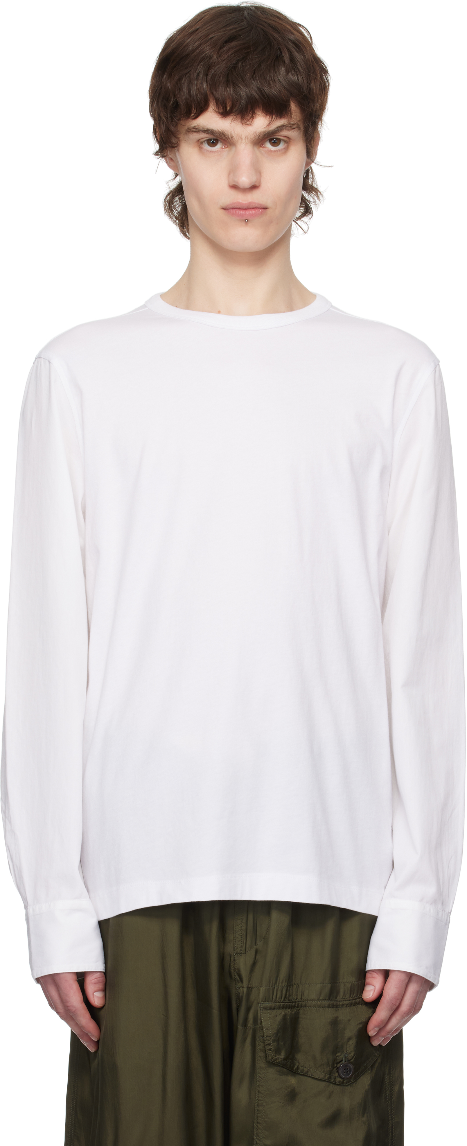 Dries Van Noten White Paneled T-shirt In 1 White