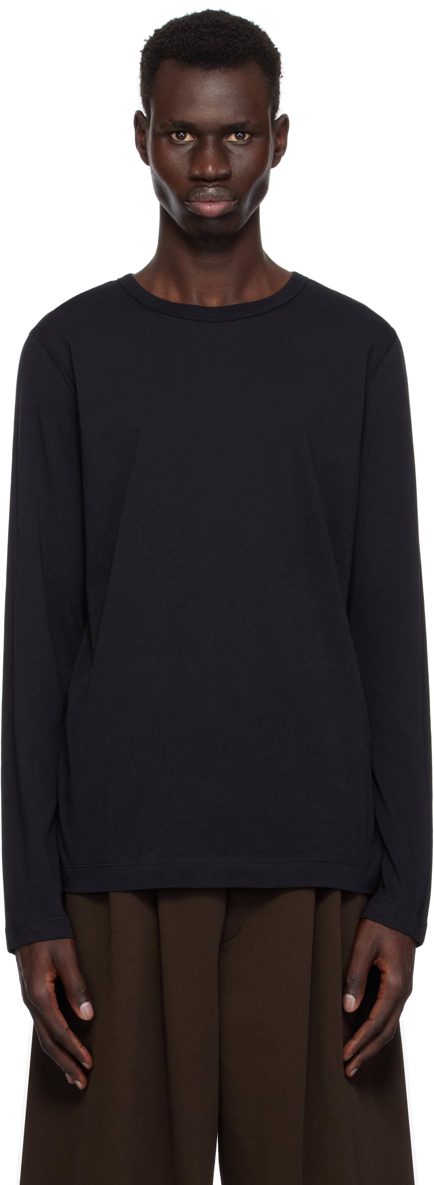 Black Crewneck Long Sleeve T-shirt