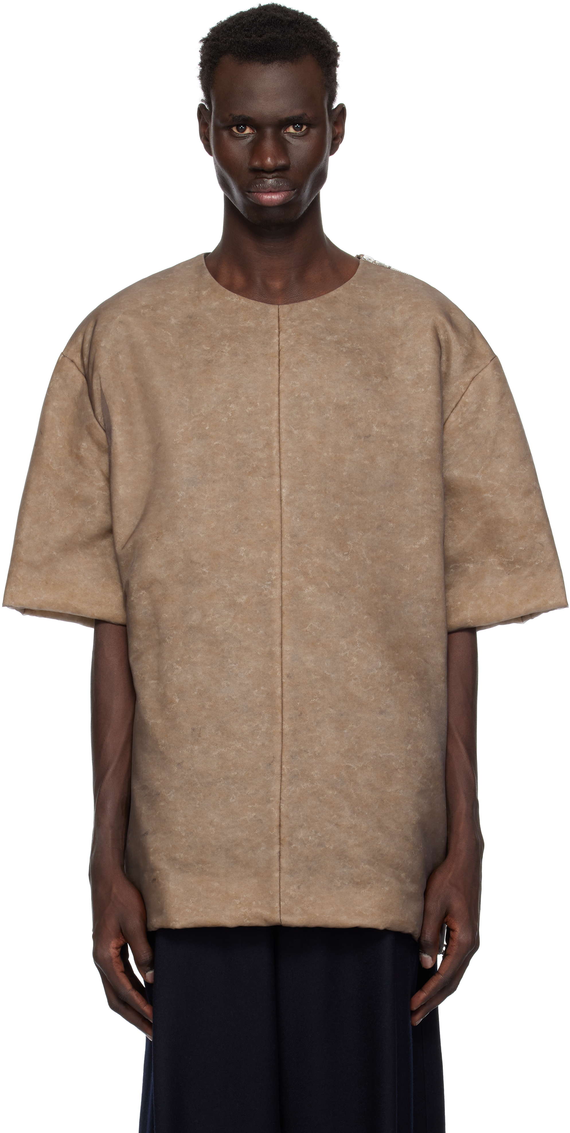 【関税込み】Dries Van Noten ブラウン パデッド Tシャツ Dries Van Notenのブラウン パデッド Tシャツがセール中