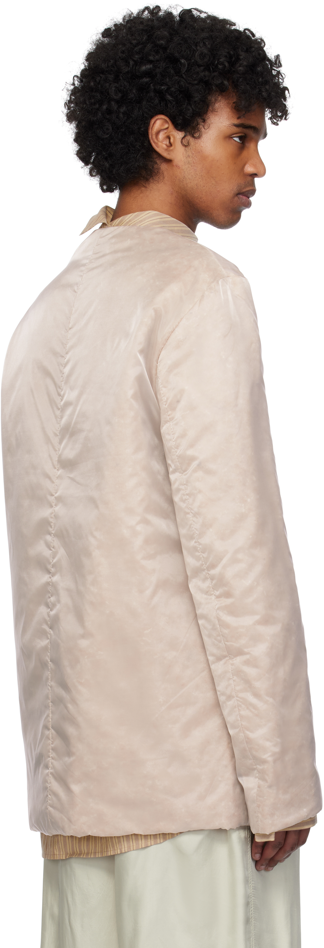 Dries Van Noten Pink Organza Long Sleeve Top In 10 Transparent
