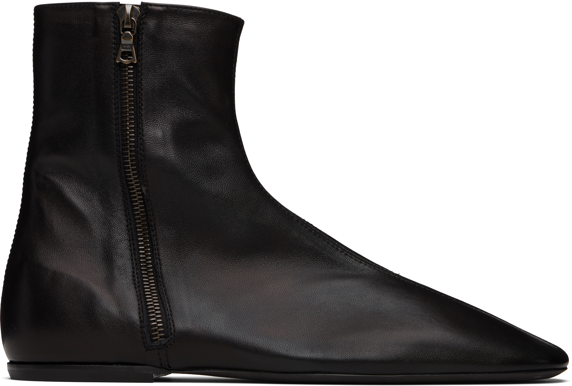 Brown Leather Sock Boots