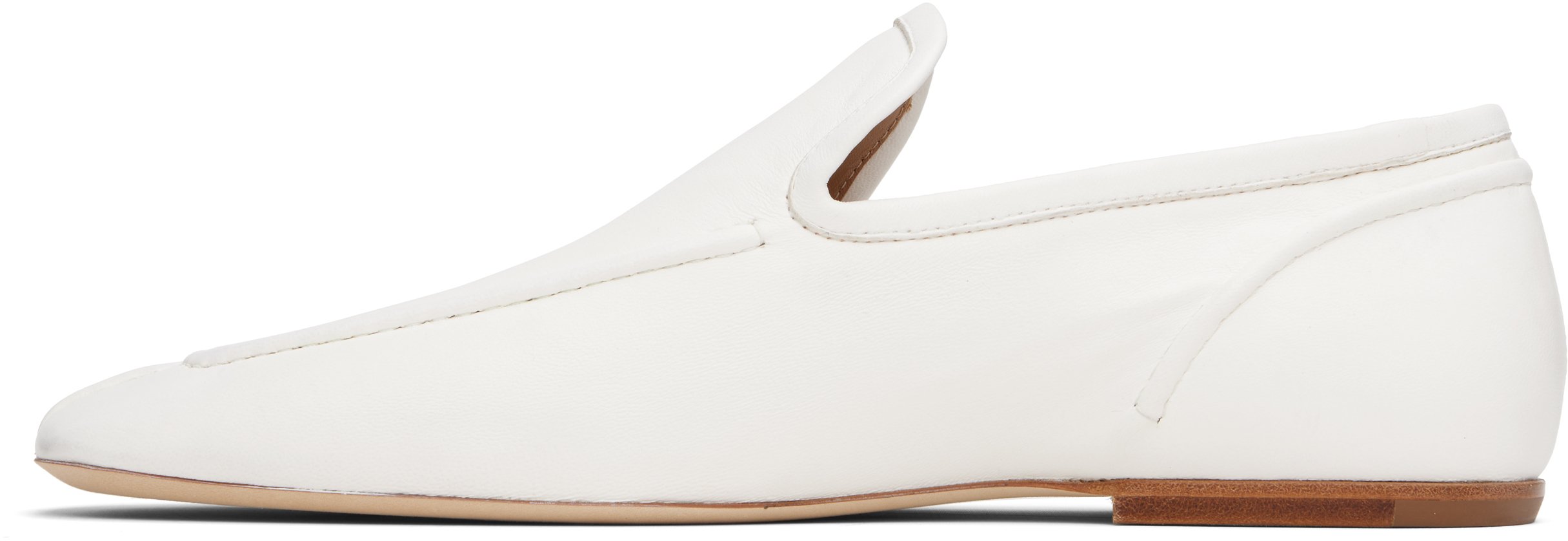 Dries Van Noten White Leather Loafers