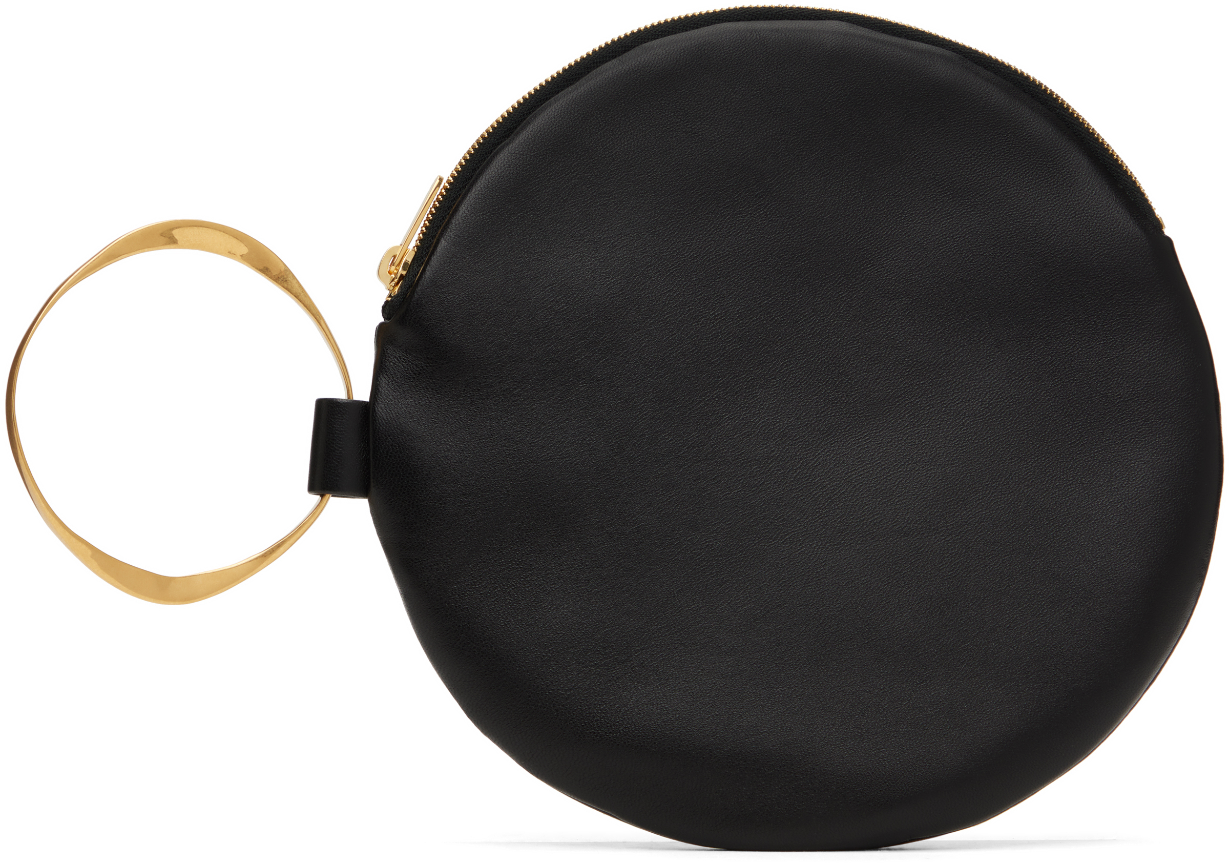 【関税込み】The Row ブラック Round Bracelet クラッチバッグ レザー製ラウンドブレスレットクラッチ ブラック – The Row