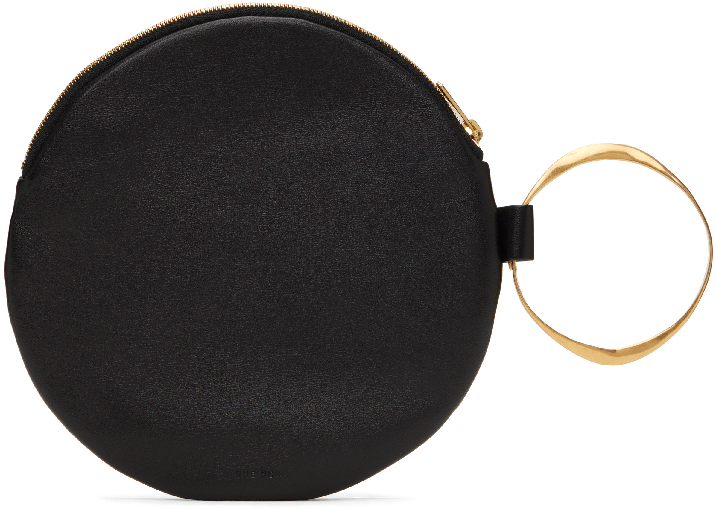 The Row Round Bracelet Matte Nappa Clutch In Bag Black Ang